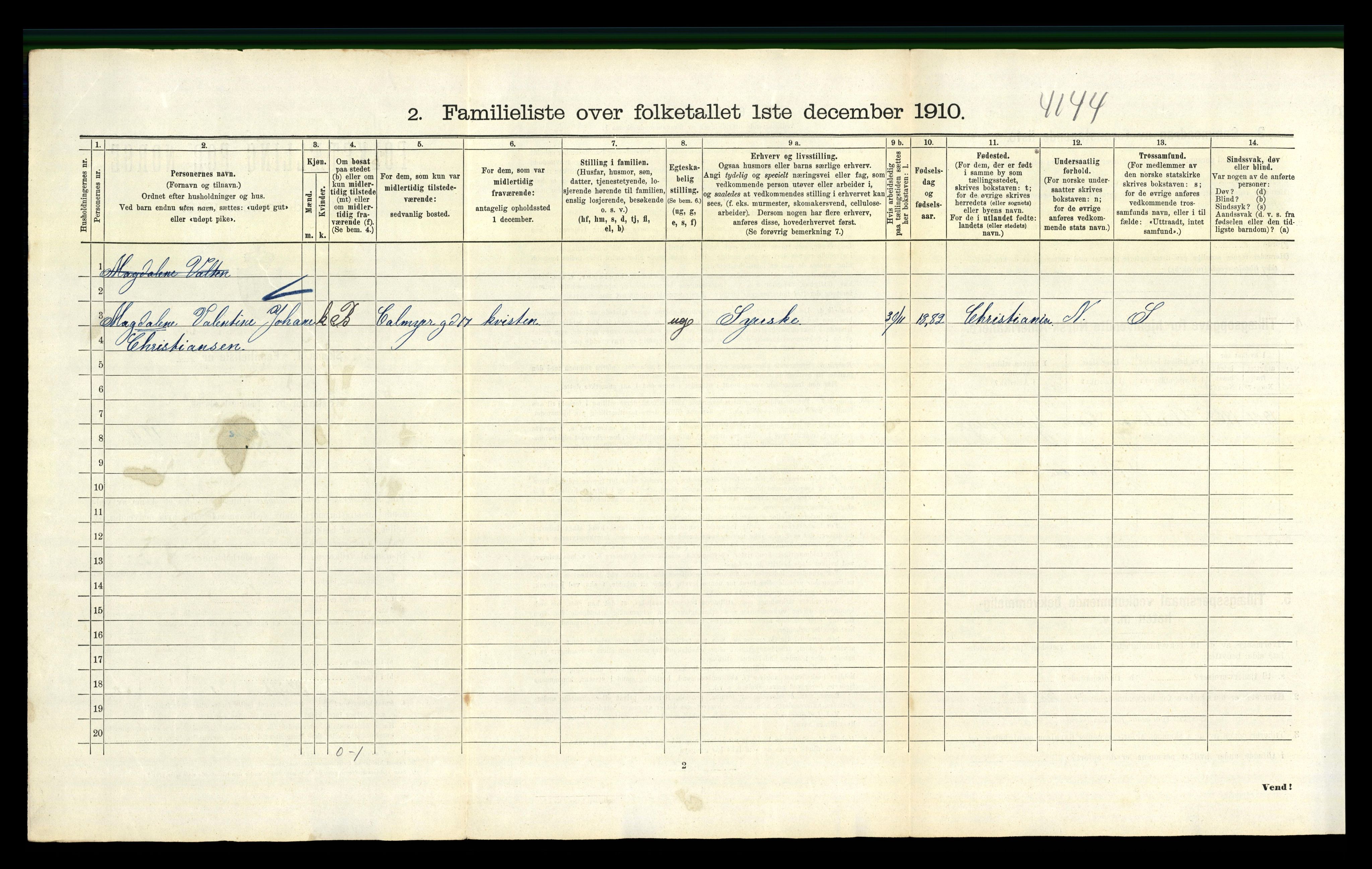 RA, 1910 census for Kristiania, 1910, p. 12816