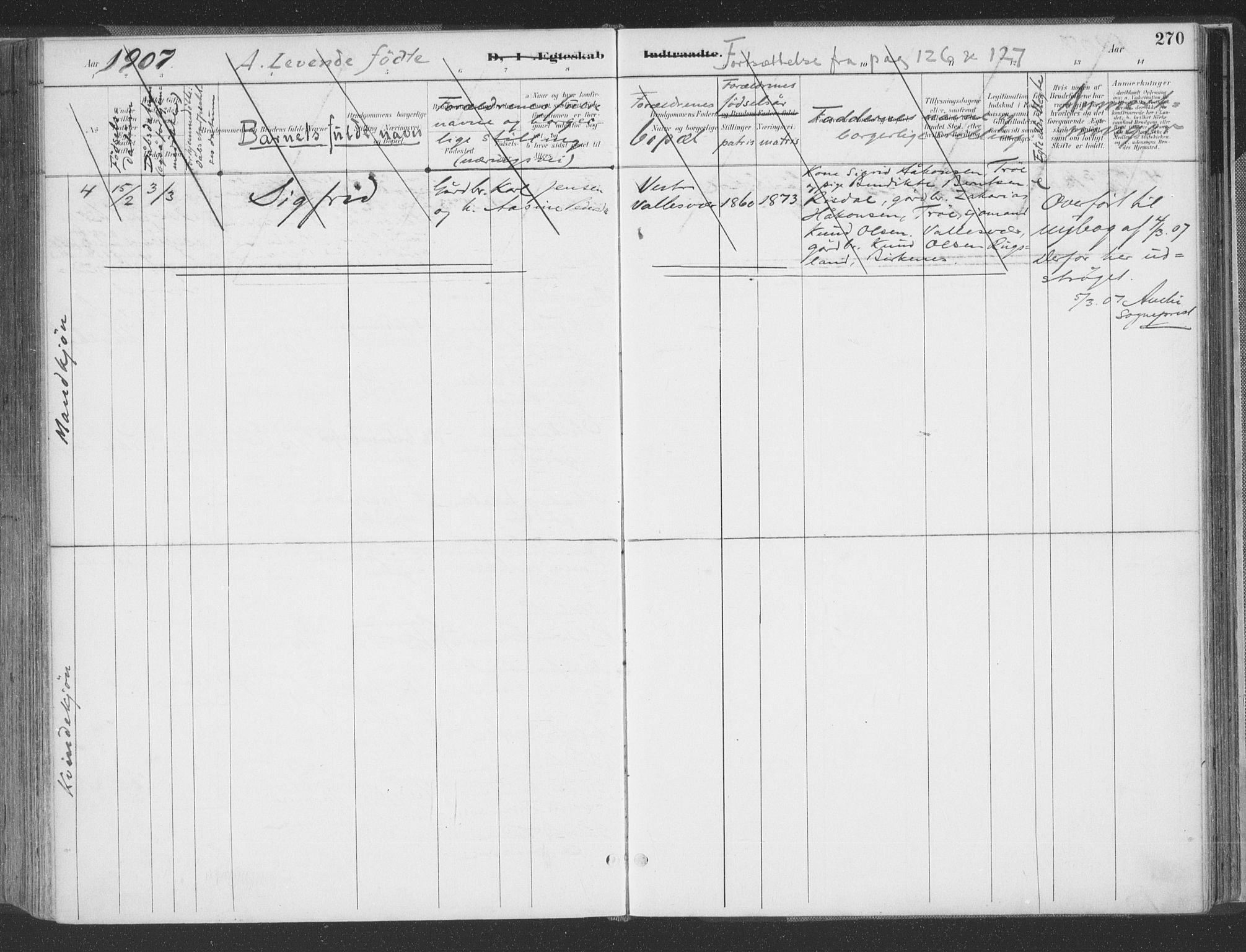 Høvåg sokneprestkontor, SAK/1111-0025/F/Fa/L0006: Parish register (official) no. A 6, 1894-1923, p. 270