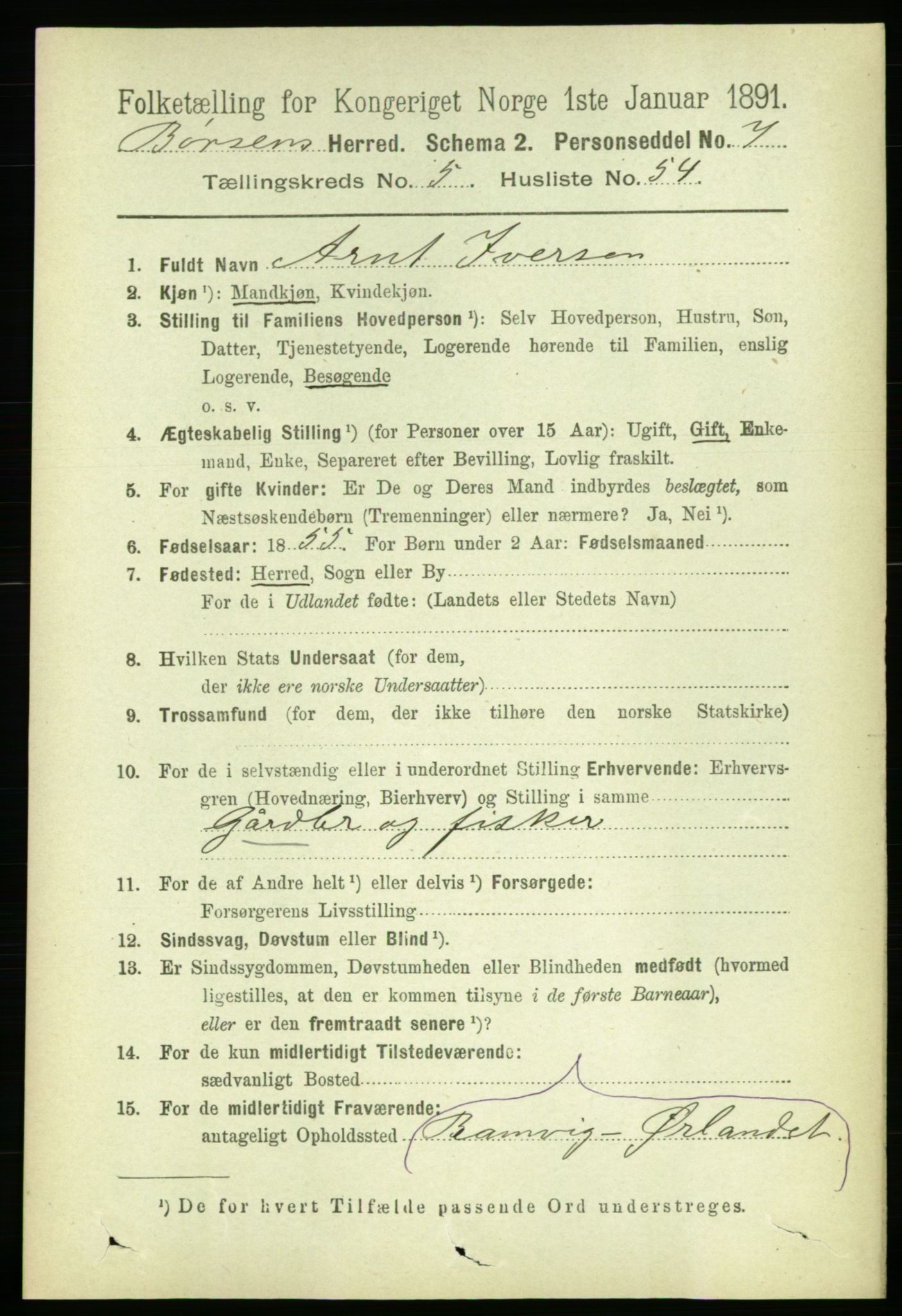 RA, 1891 census for 1658 Børsa, 1891, p. 2301