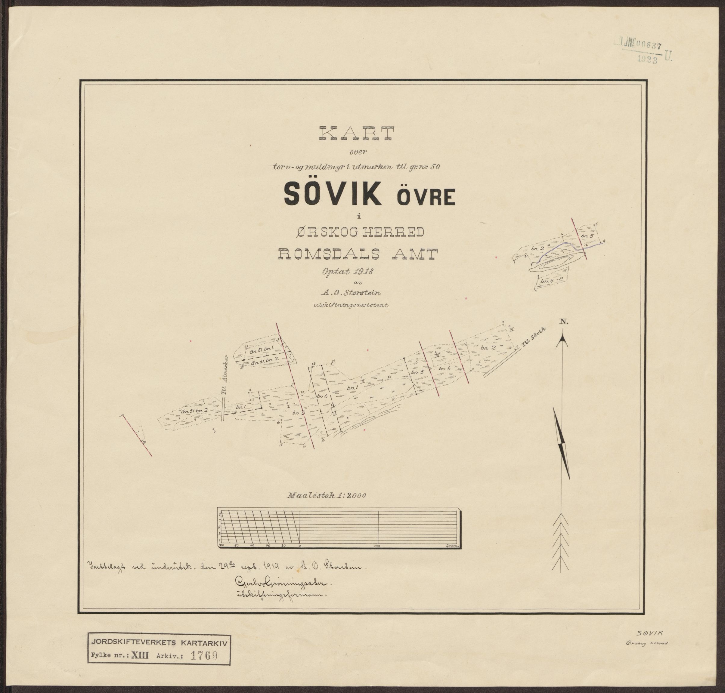 Jordskifteverkets kartarkiv, RA/S-3929/T, 1859-1988, p. 2111