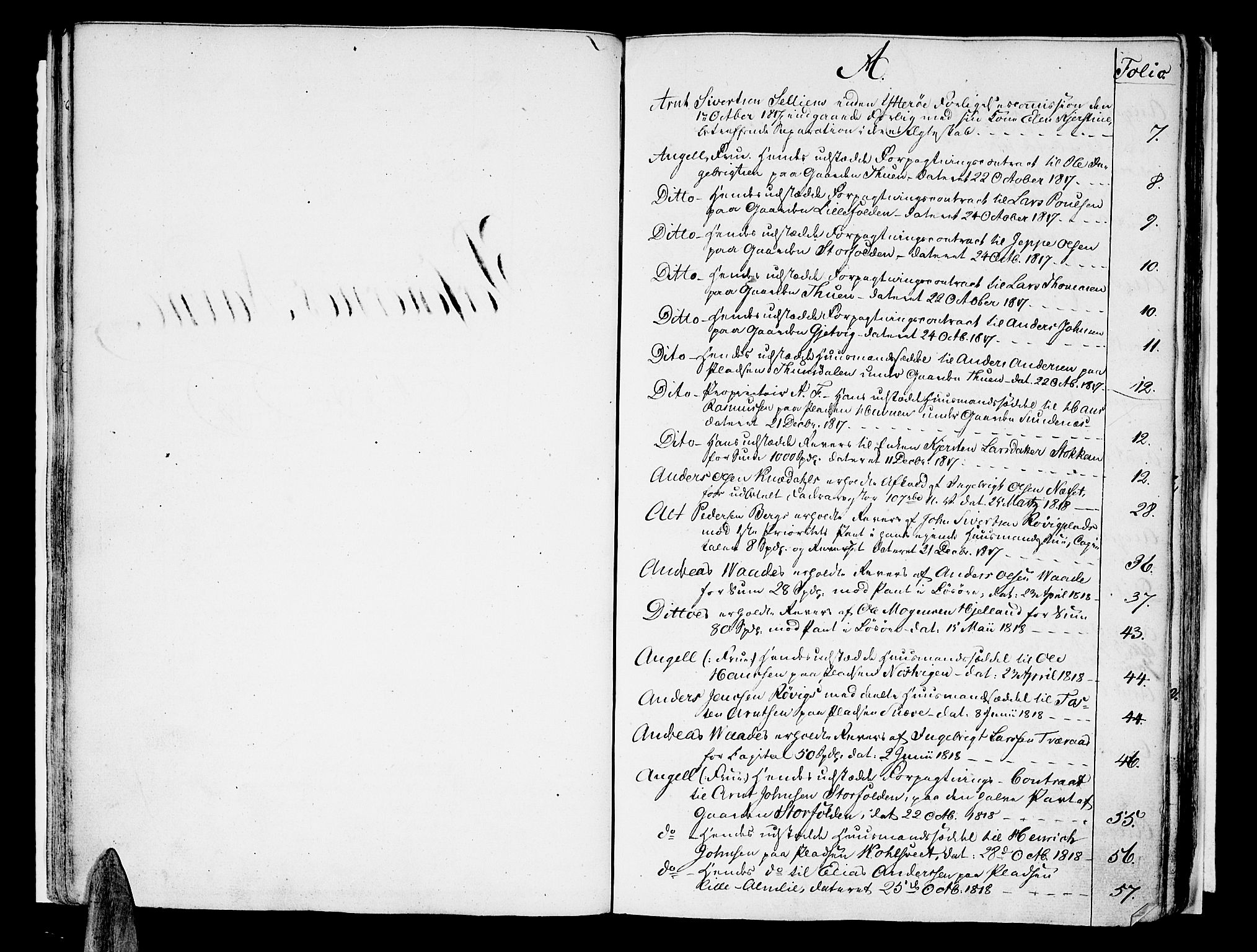 Inderøy sorenskriveri, SAT/A-4147/1/2/2A/2Aa/L0007: Mortgage register no. 7, 1817-1829