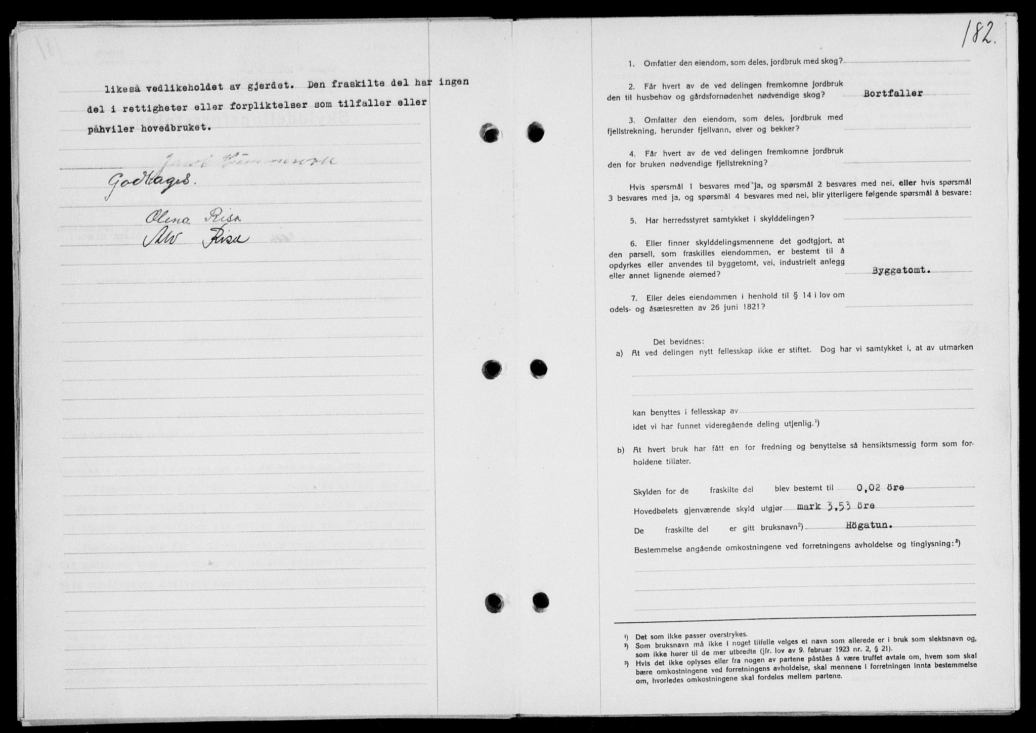 Ryfylke tingrett, SAST/A-100055/001/II/IIB/L0088: Mortgage book no. 67, 1942-1942, Diary no: : 1044/1942
