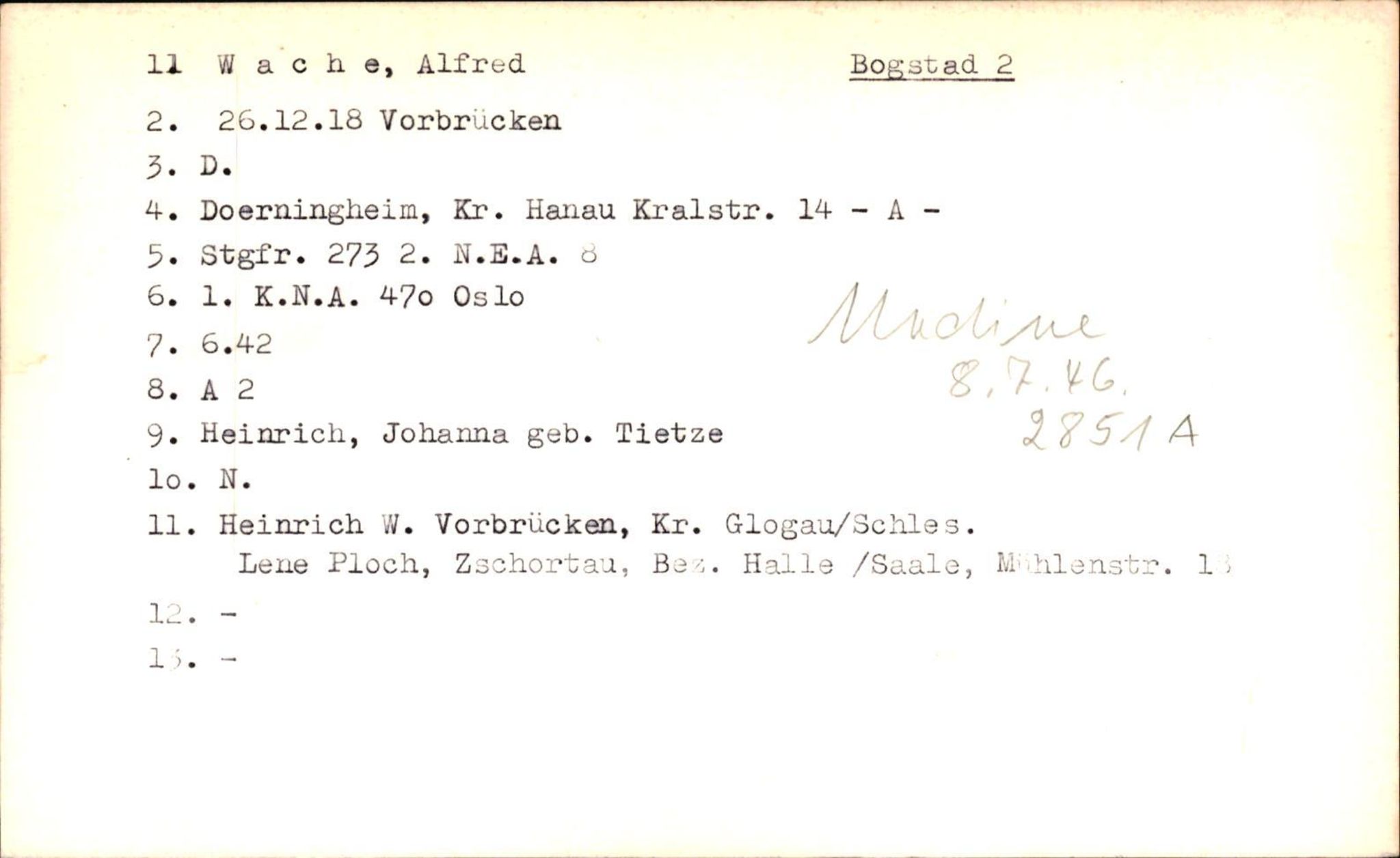 Hjemsendte tyskere , RA/RAFA-6487/D/Da/L0005: Seibert-Zychlinzki, 1945-1947, p. 581
