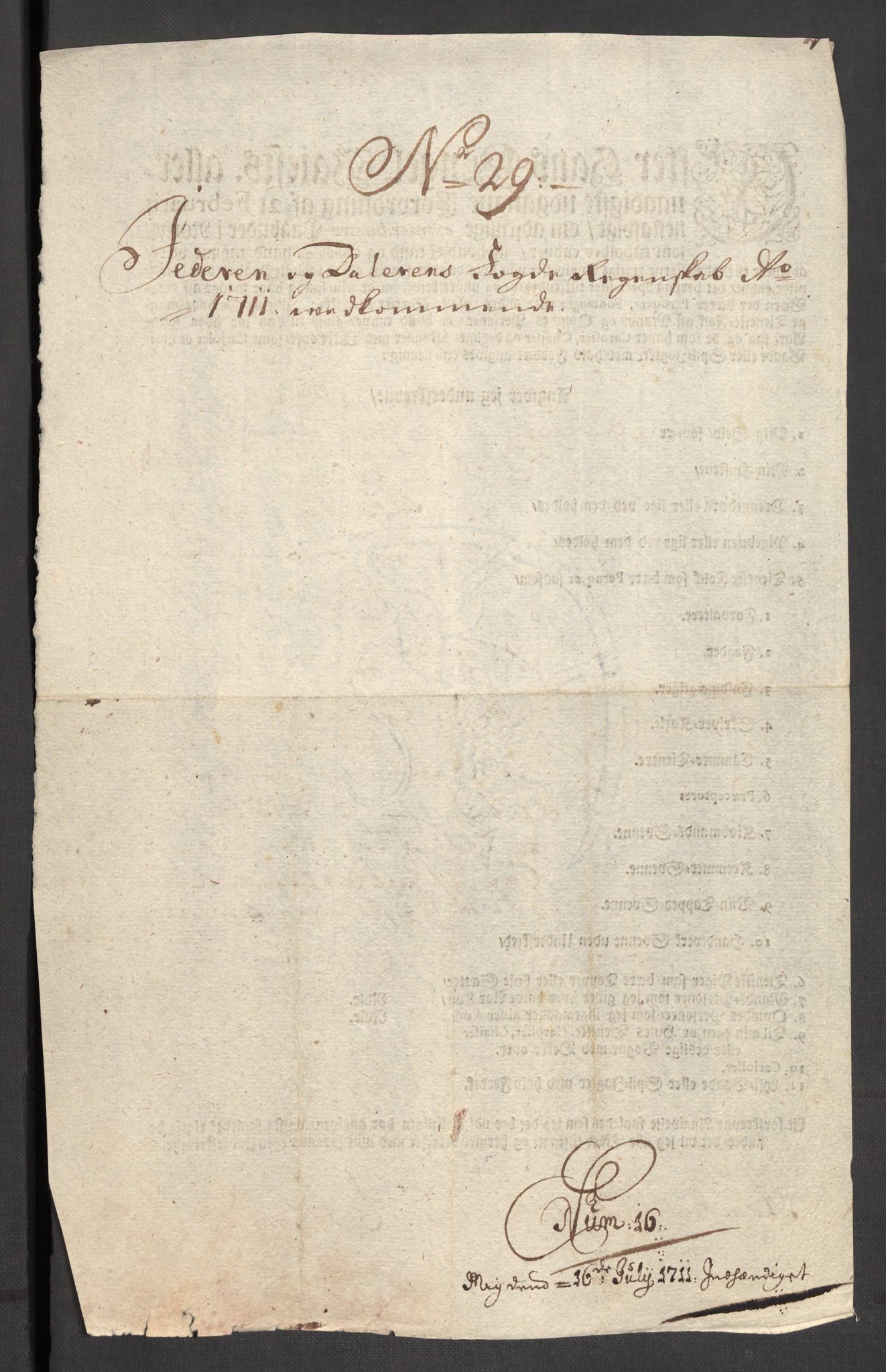 Rentekammeret inntil 1814, Reviderte regnskaper, Fogderegnskap, AV/RA-EA-4092/R46/L2735: Fogderegnskap Jæren og Dalane, 1711, p. 377