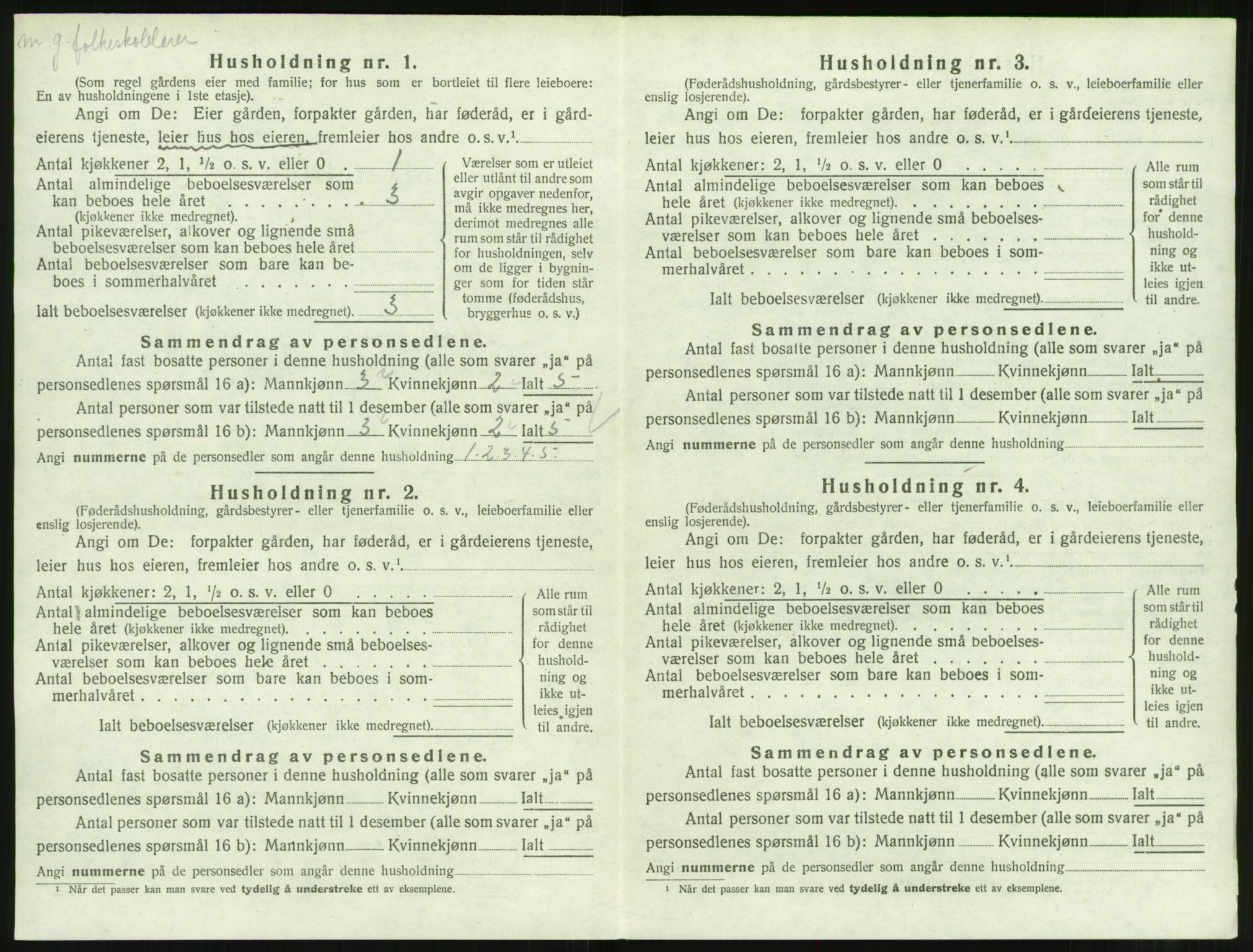 SAT, 1920 census for Ulstein, 1920, p. 481