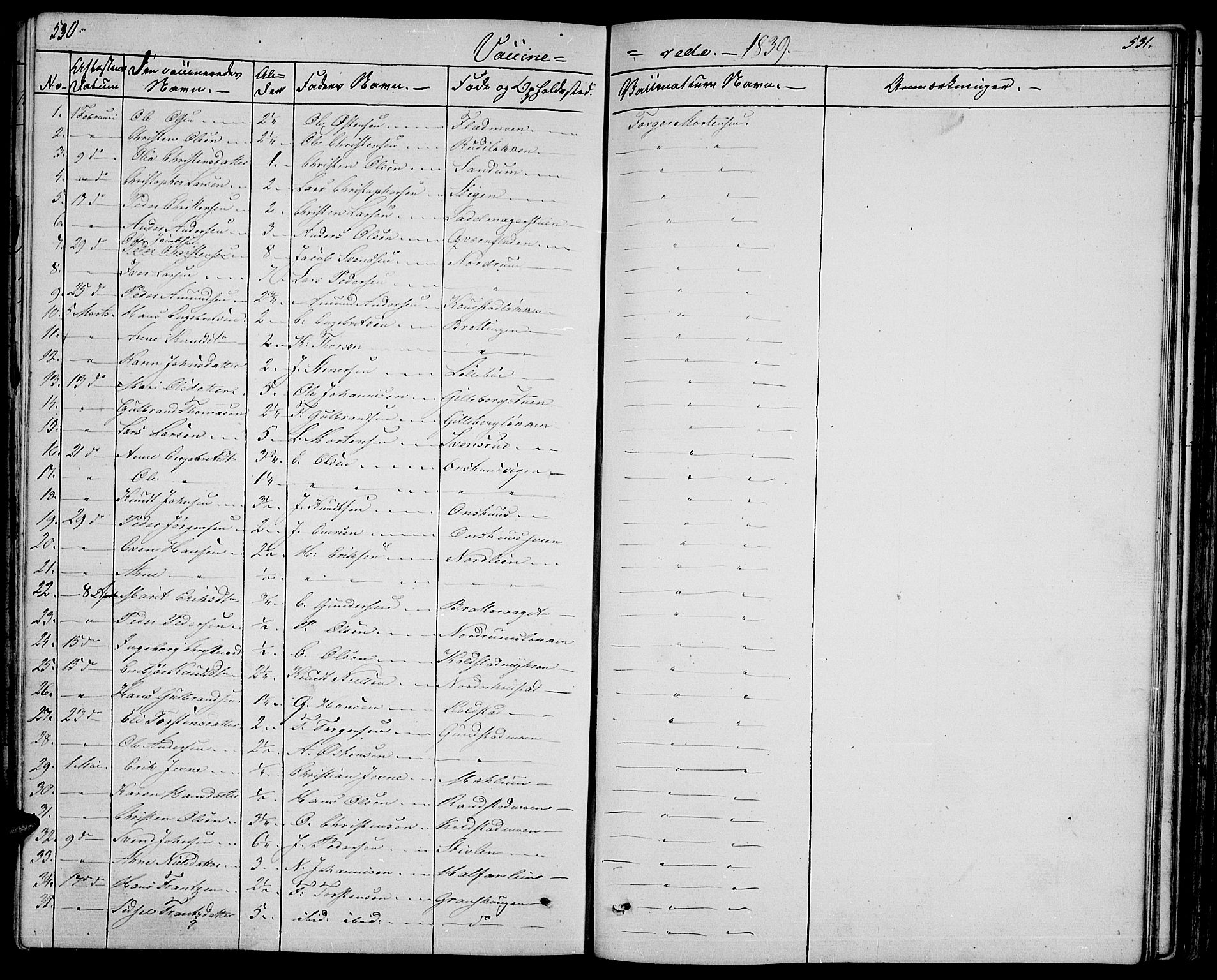 Ringebu prestekontor, AV/SAH-PREST-082/H/Ha/Hab/L0002: Parish register (copy) no. 2, 1839-1853, p. 530-531