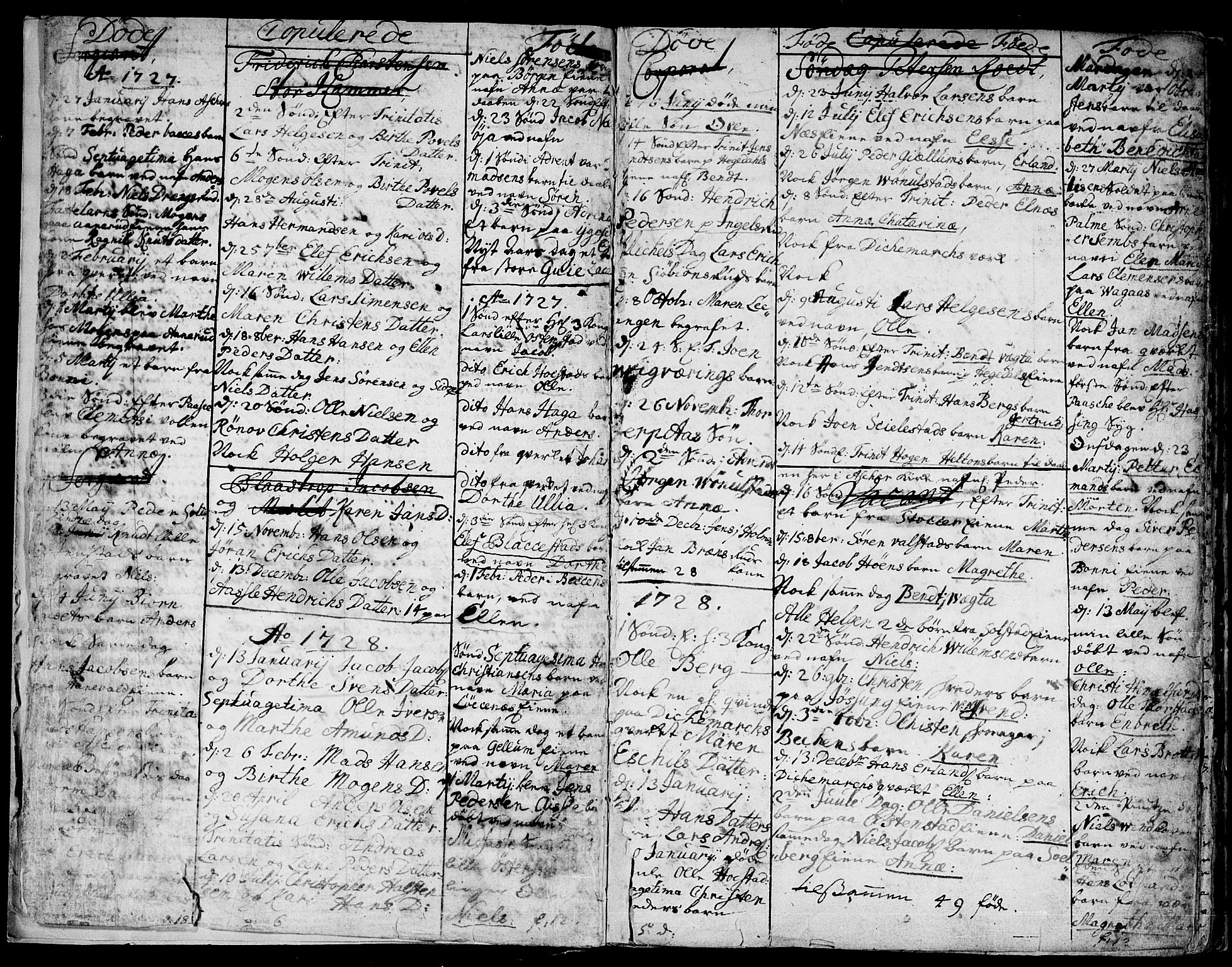 Asker prestekontor Kirkebøker, AV/SAO-A-10256a/F/Fa/L0001: Parish register (official) no. I 1, 1726-1744, p. 2