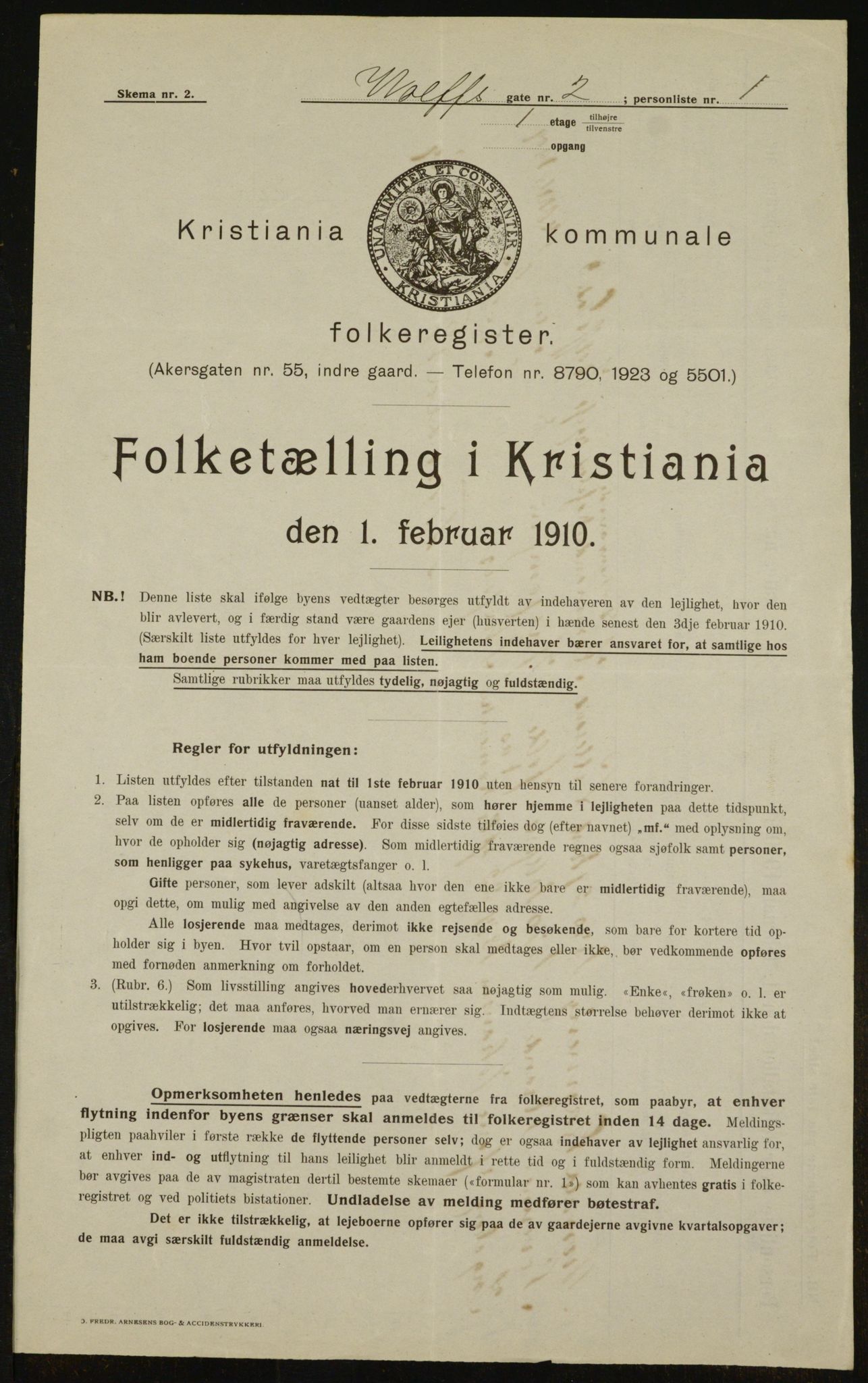 OBA, Municipal Census 1910 for Kristiania, 1910, p. 121819