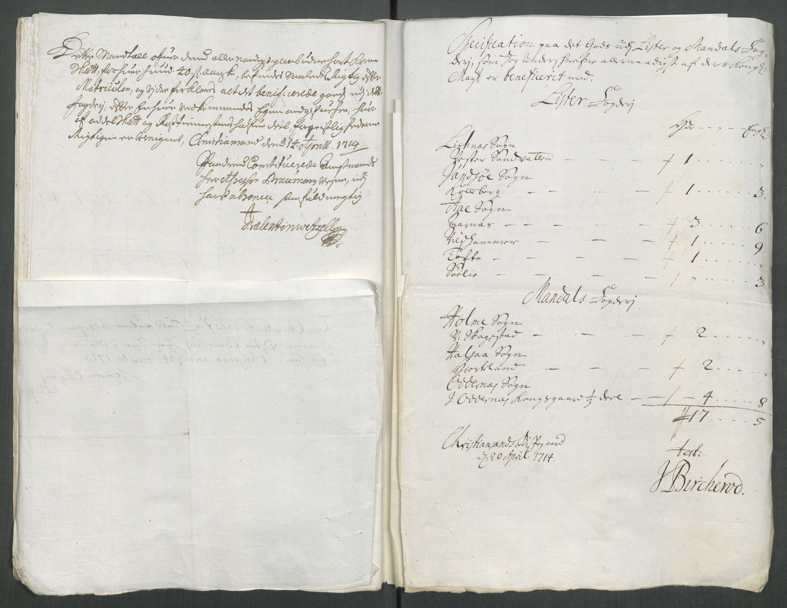 Rentekammeret inntil 1814, Reviderte regnskaper, Fogderegnskap, AV/RA-EA-4092/R43/L2556: Fogderegnskap Lista og Mandal, 1713, p. 345