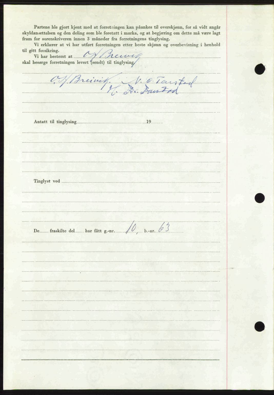 Romsdal sorenskriveri, AV/SAT-A-4149/1/2/2C: Mortgage book no. A31, 1949-1949, Diary no: : 3442/1949