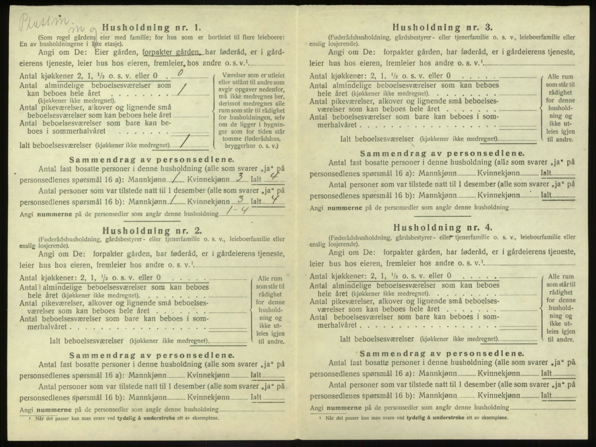 SAB, 1920 census for Naustdal, 1920, p. 787