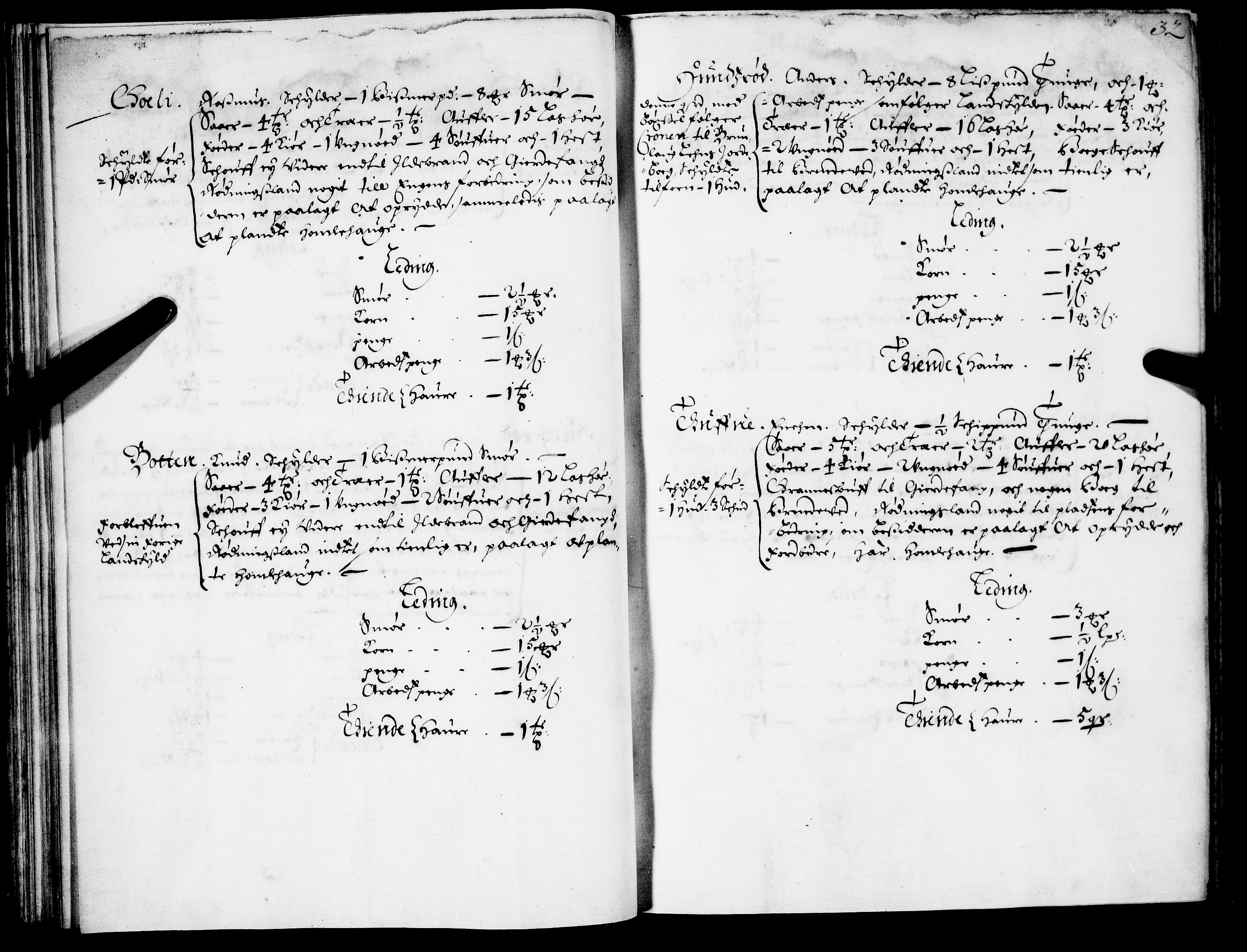 Rentekammeret inntil 1814, Realistisk ordnet avdeling, AV/RA-EA-4070/N/Nb/Nba/L0021: Brunla len, 1667, p. 31b-32a