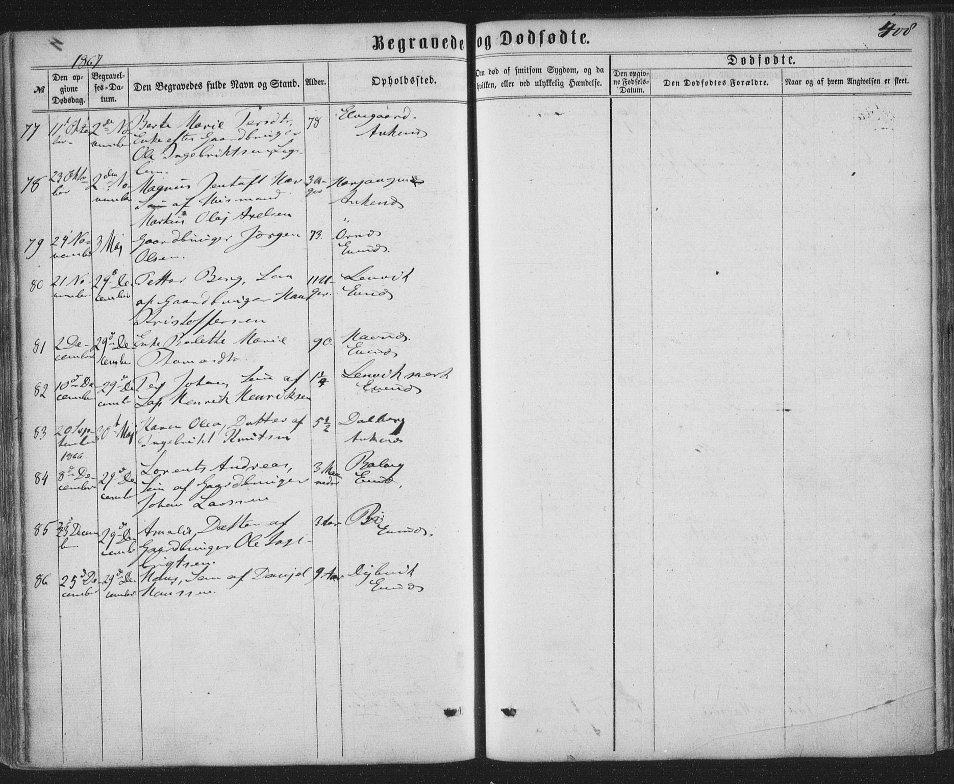 Ministerialprotokoller, klokkerbøker og fødselsregistre - Nordland, SAT/A-1459/863/L0896: Parish register (official) no. 863A08, 1861-1871, p. 408