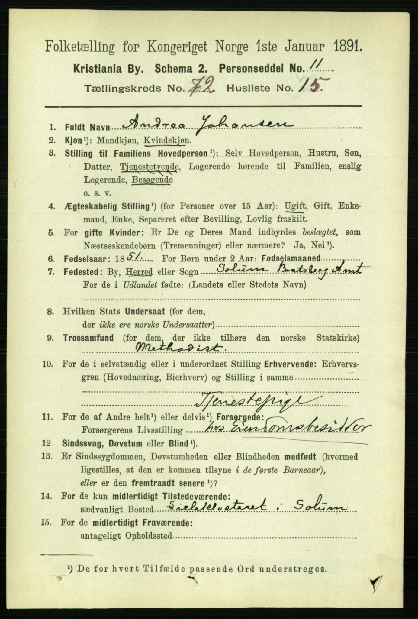 RA, 1891 census for 0301 Kristiania, 1891, p. 39382