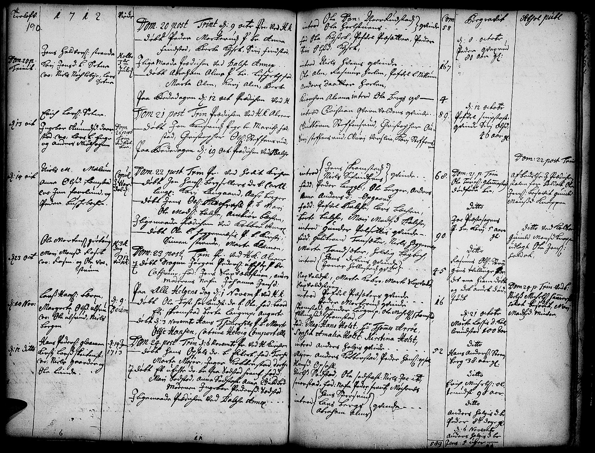 Toten prestekontor, AV/SAH-PREST-102/H/Ha/Haa/L0001: Parish register (official) no. 1, 1695-1713, p. 190