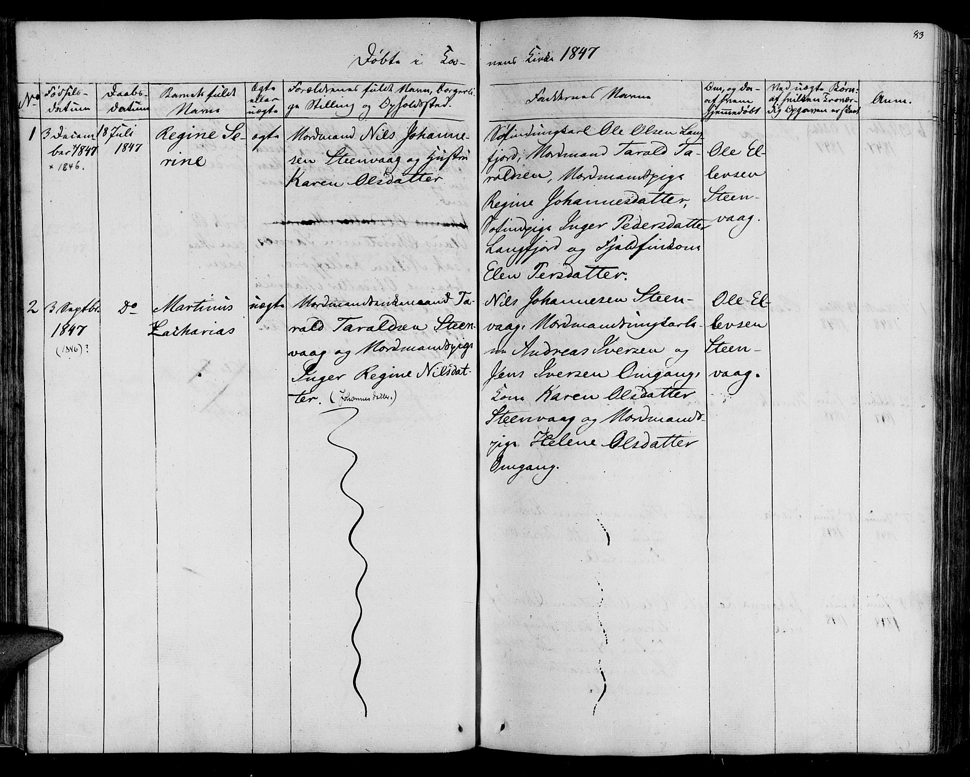 Lebesby sokneprestkontor, AV/SATØ-S-1353/H/Ha/L0003kirke: Parish register (official) no. 3, 1833-1852, p. 83