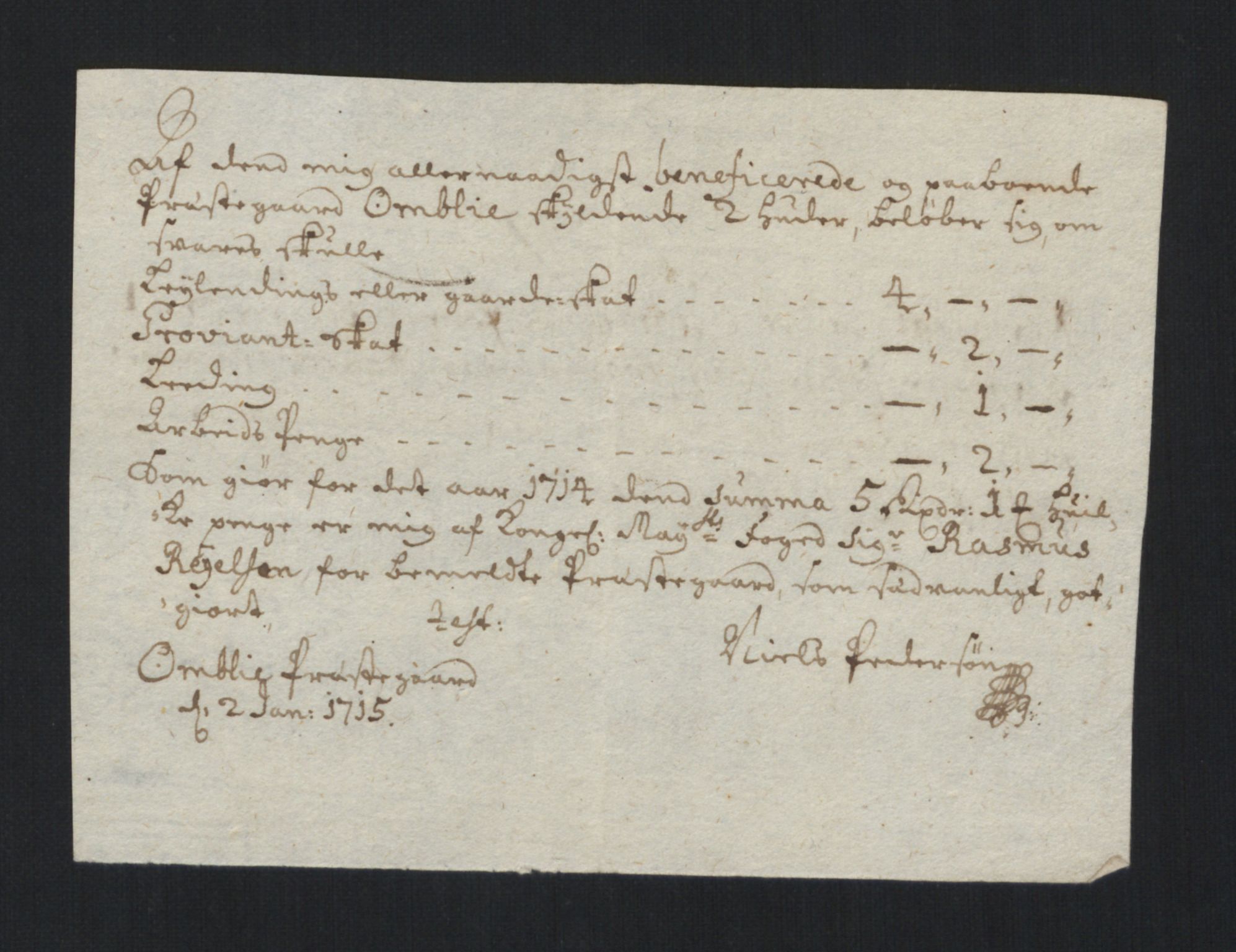 Rentekammeret inntil 1814, Reviderte regnskaper, Fogderegnskap, AV/RA-EA-4092/R40/L2451: Fogderegnskap Råbyggelag, 1714-1715, p. 222