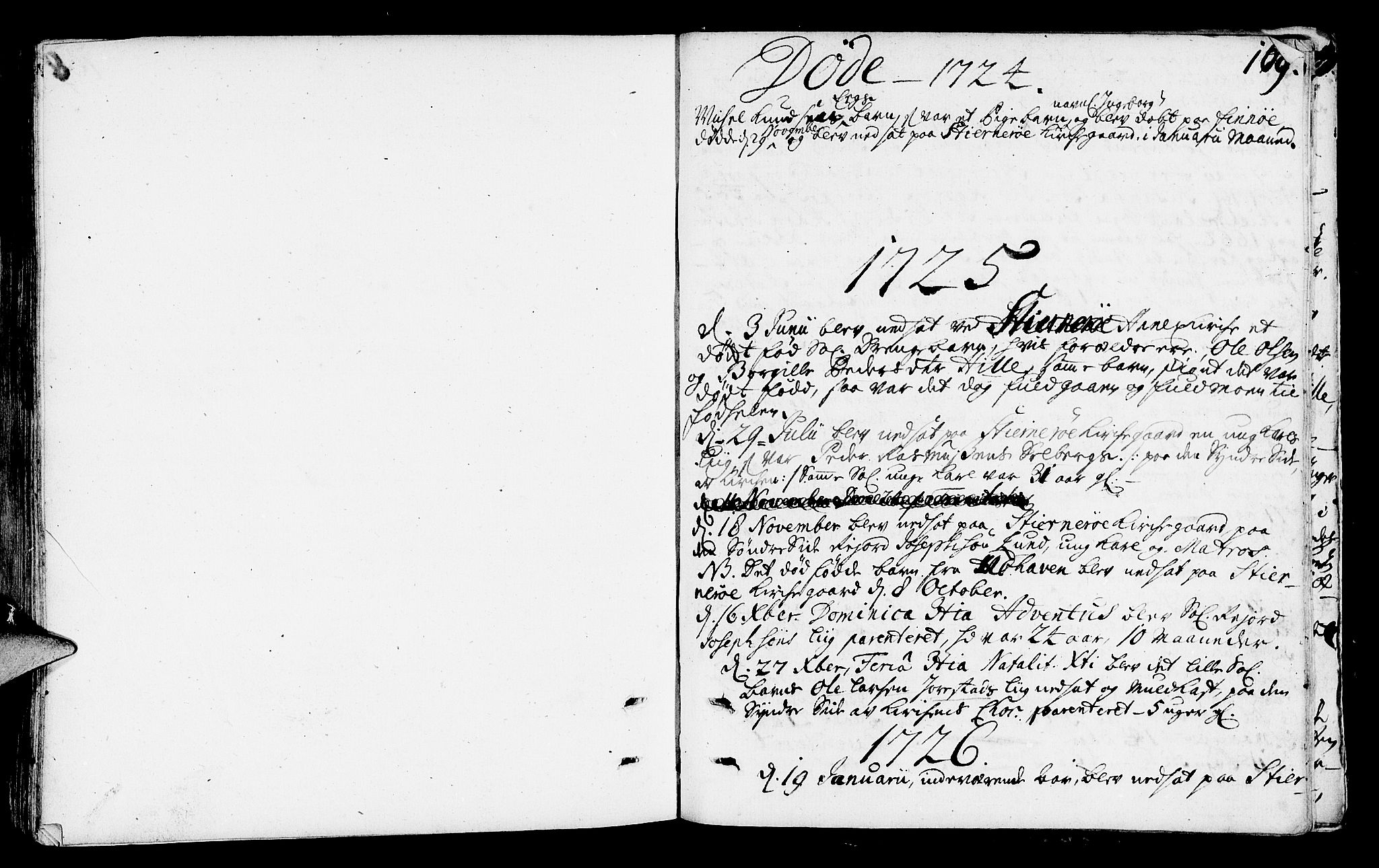 Nedstrand sokneprestkontor, SAST/A-101841/01/IV: Parish register (official) no. A 1 /2, 1724-1740, p. 169