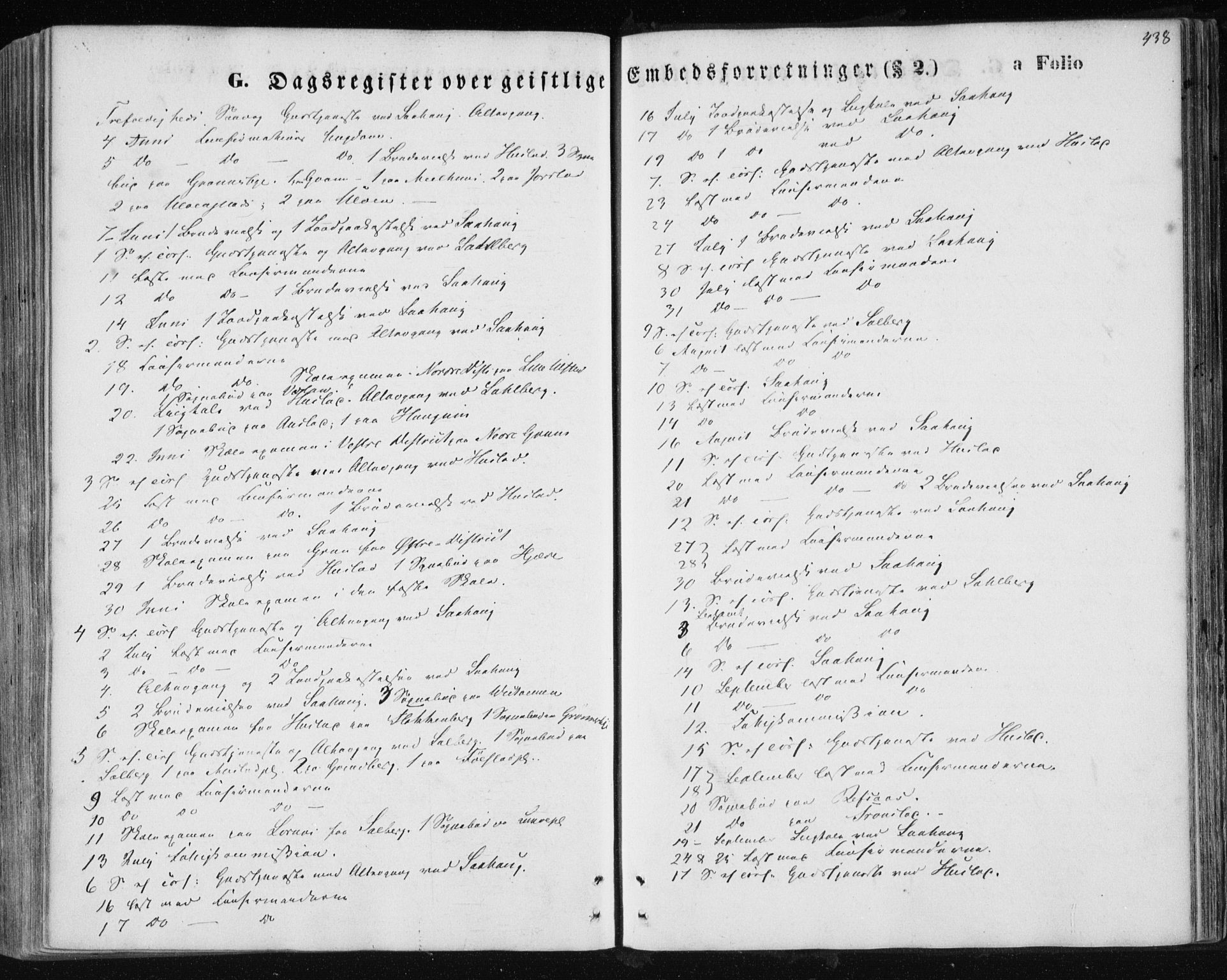 Ministerialprotokoller, klokkerbøker og fødselsregistre - Nord-Trøndelag, SAT/A-1458/730/L0283: Parish register (official) no. 730A08, 1855-1865, p. 438
