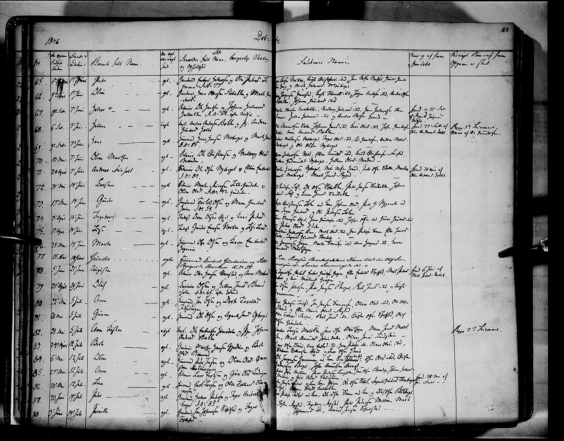 Elverum prestekontor, SAH/PREST-044/H/Ha/Haa/L0009: Parish register (official) no. 9, 1843-1856, p. 23