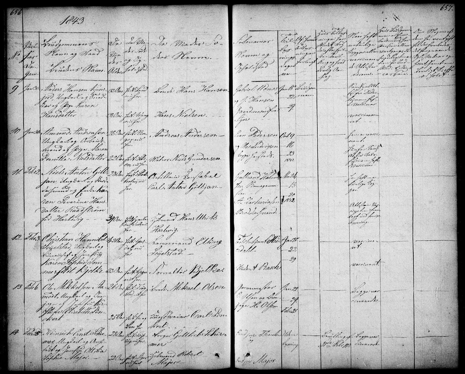 Oslo domkirke Kirkebøker, SAO/A-10752/F/Fa/L0019: Parish register (official) no. 19, 1828-1847, p. 656-657