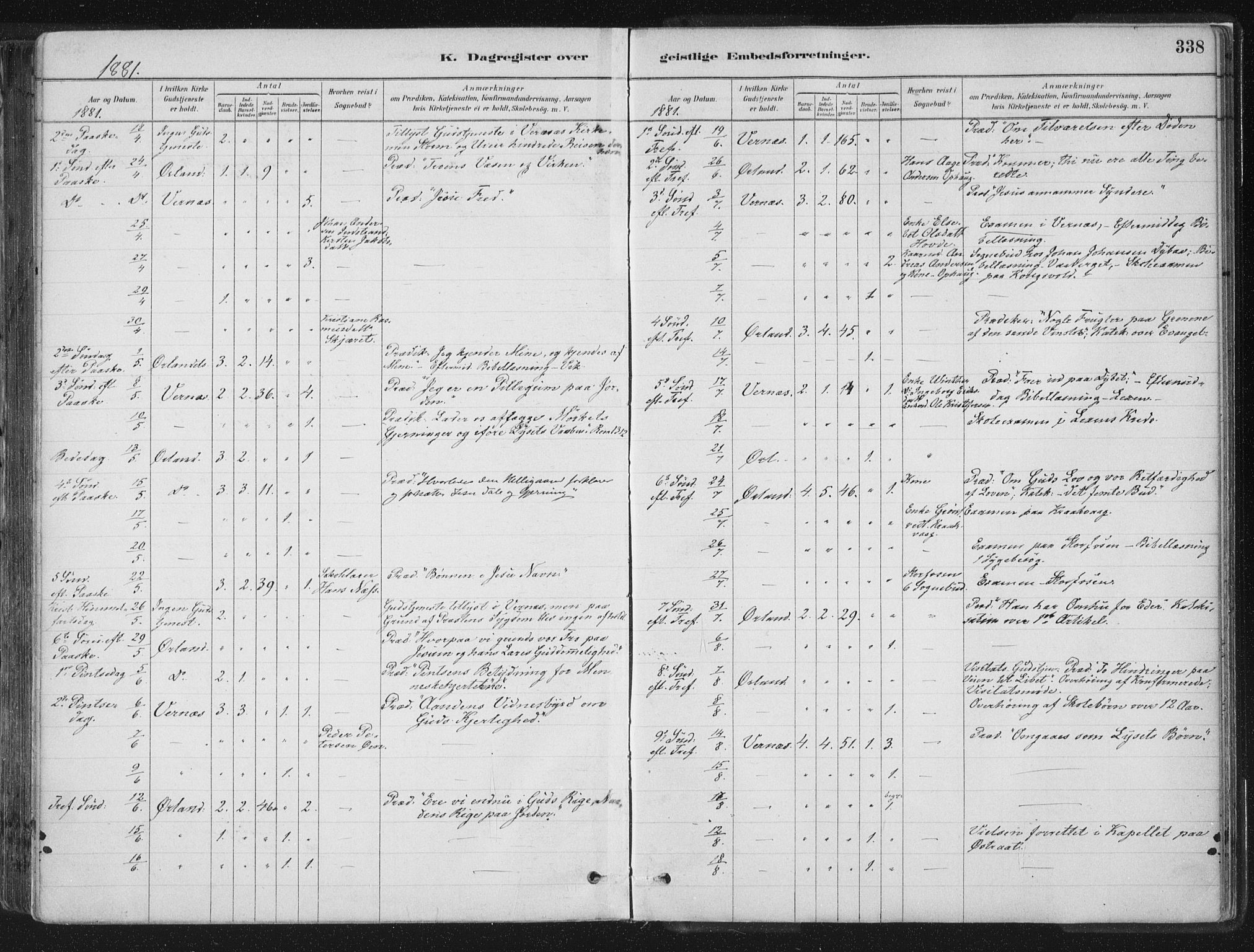 Ministerialprotokoller, klokkerbøker og fødselsregistre - Sør-Trøndelag, AV/SAT-A-1456/659/L0739: Parish register (official) no. 659A09, 1879-1893, p. 338