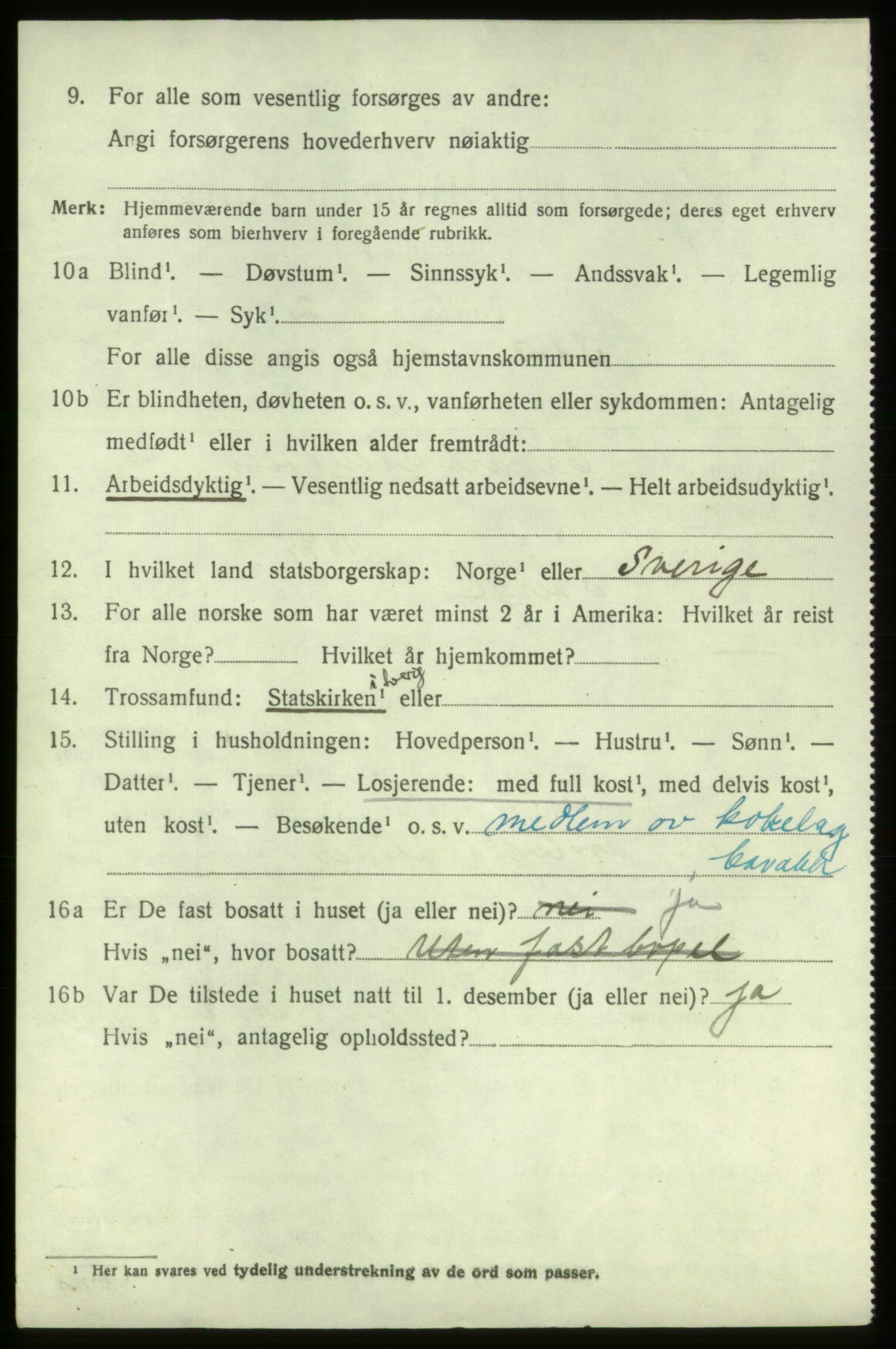 SAB, 1920 census for Stord, 1920, p. 1770