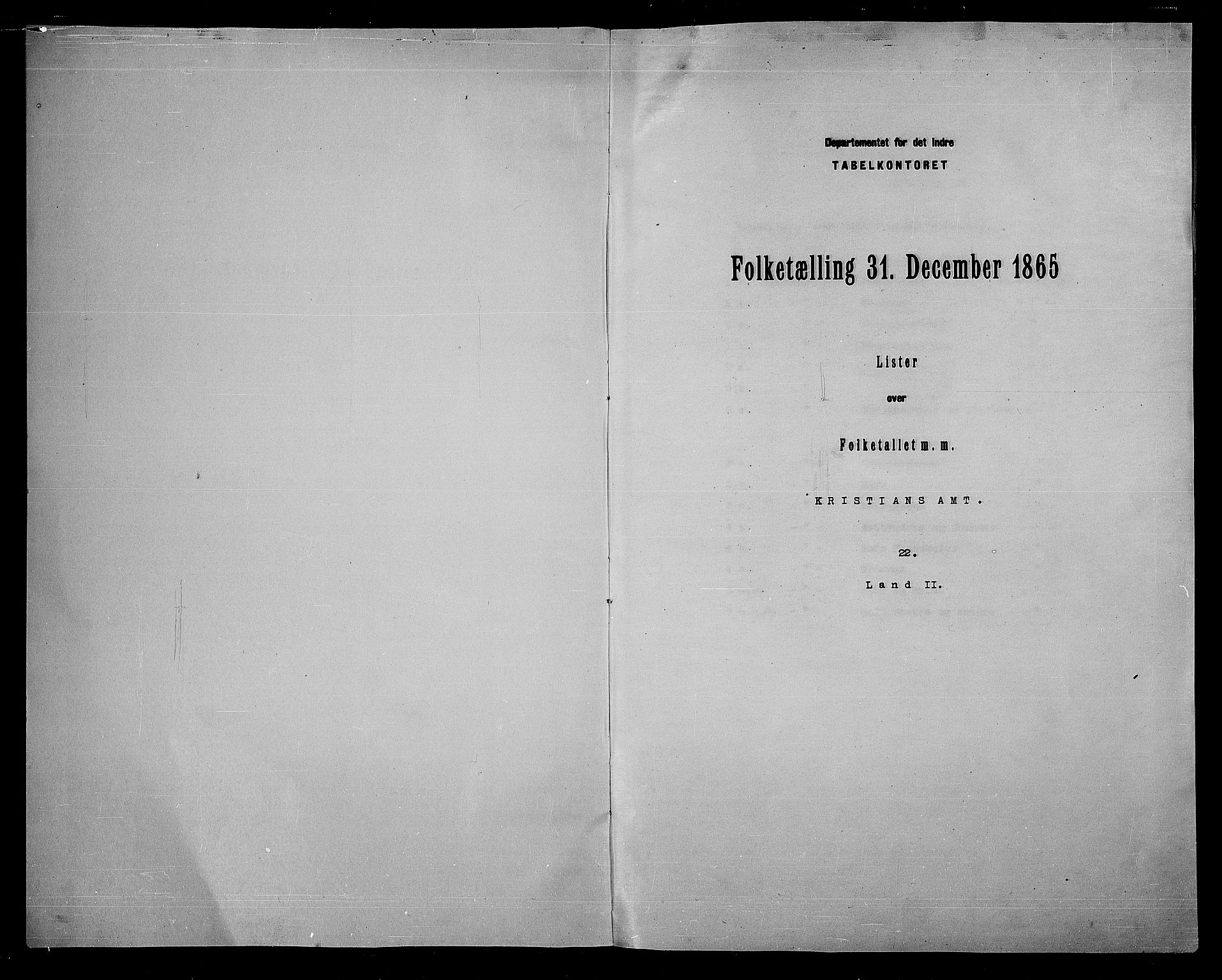 RA, 1865 census for Land, 1865, p. 208