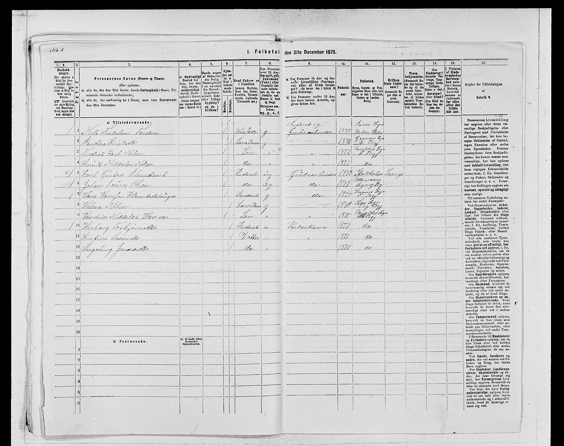 SAB, 1875 census for 1226P Strandebarm, 1875, p. 449