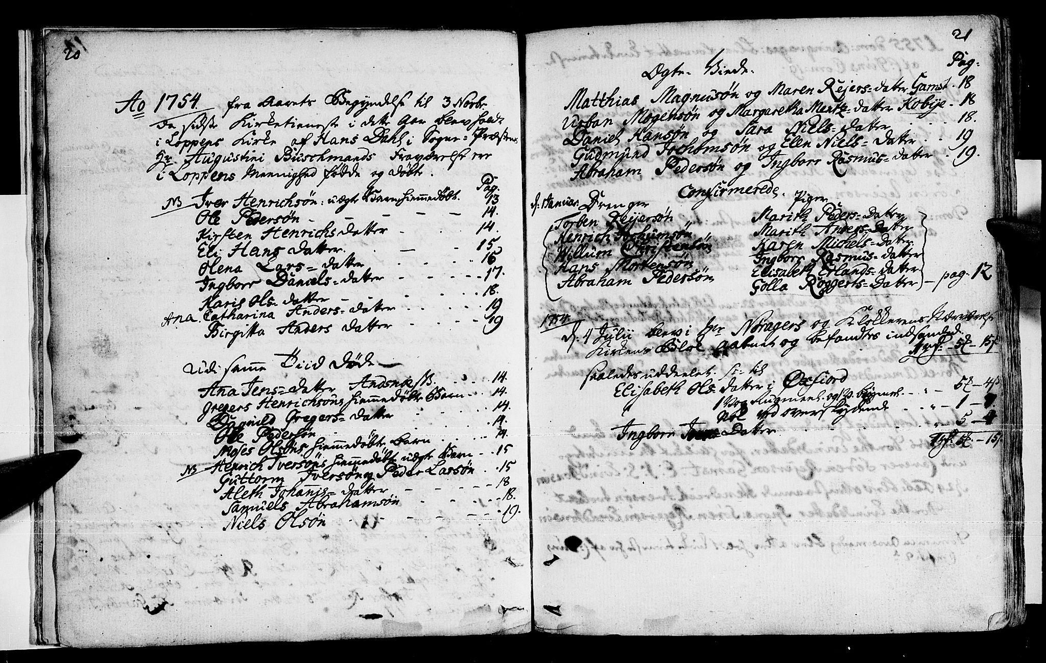 Loppa sokneprestkontor, SATØ/S-1339/H/Ha/L0001kirke: Parish register (official) no. 1 /1, 1753-1784, p. 20-21