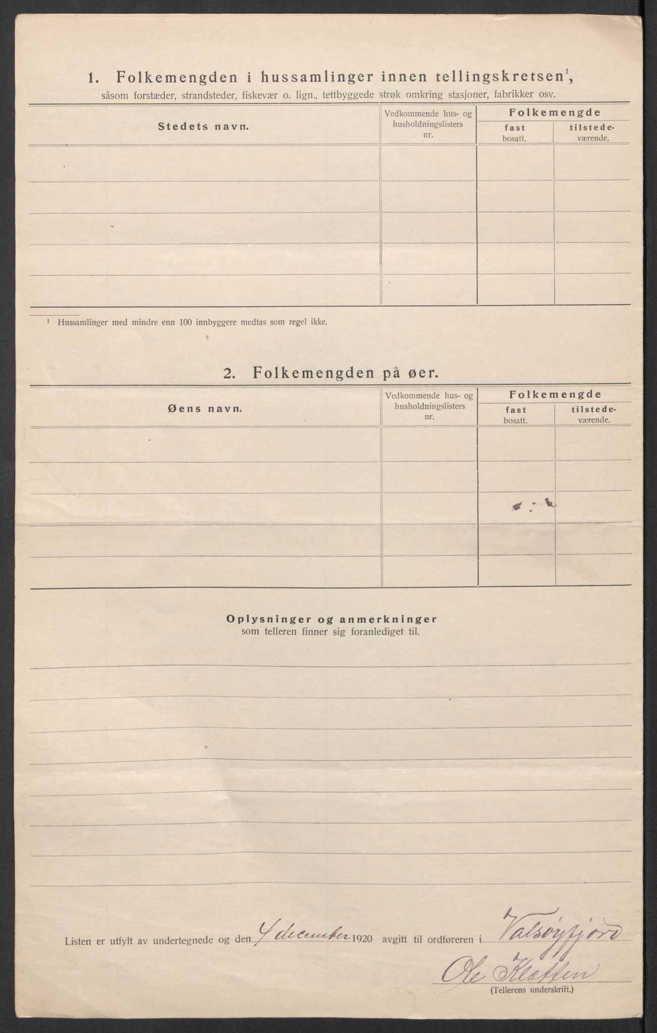 SAT, 1920 census for Valsøyfjord, 1920, p. 14