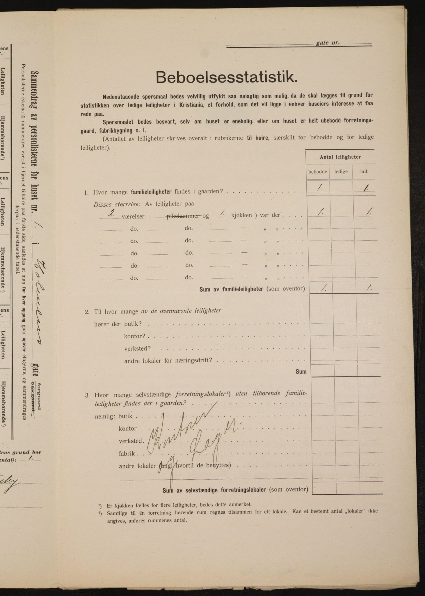 OBA, Municipal Census 1912 for Kristiania, 1912, p. 41218