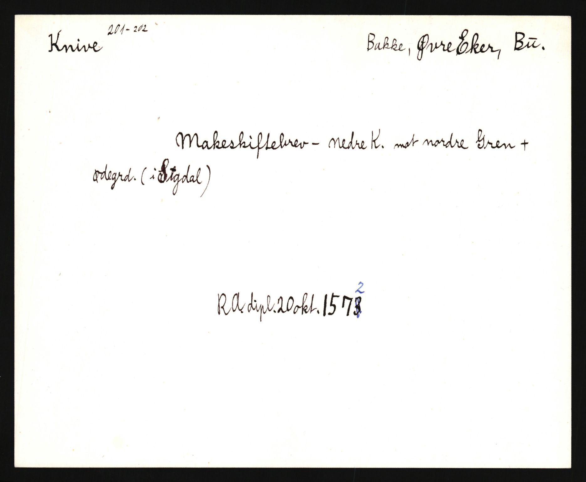 Riksarkivets diplomsamling, AV/RA-EA-5965/F35/F35e/L0015: Registreringssedler Buskerud 4, 1400-1700, p. 303