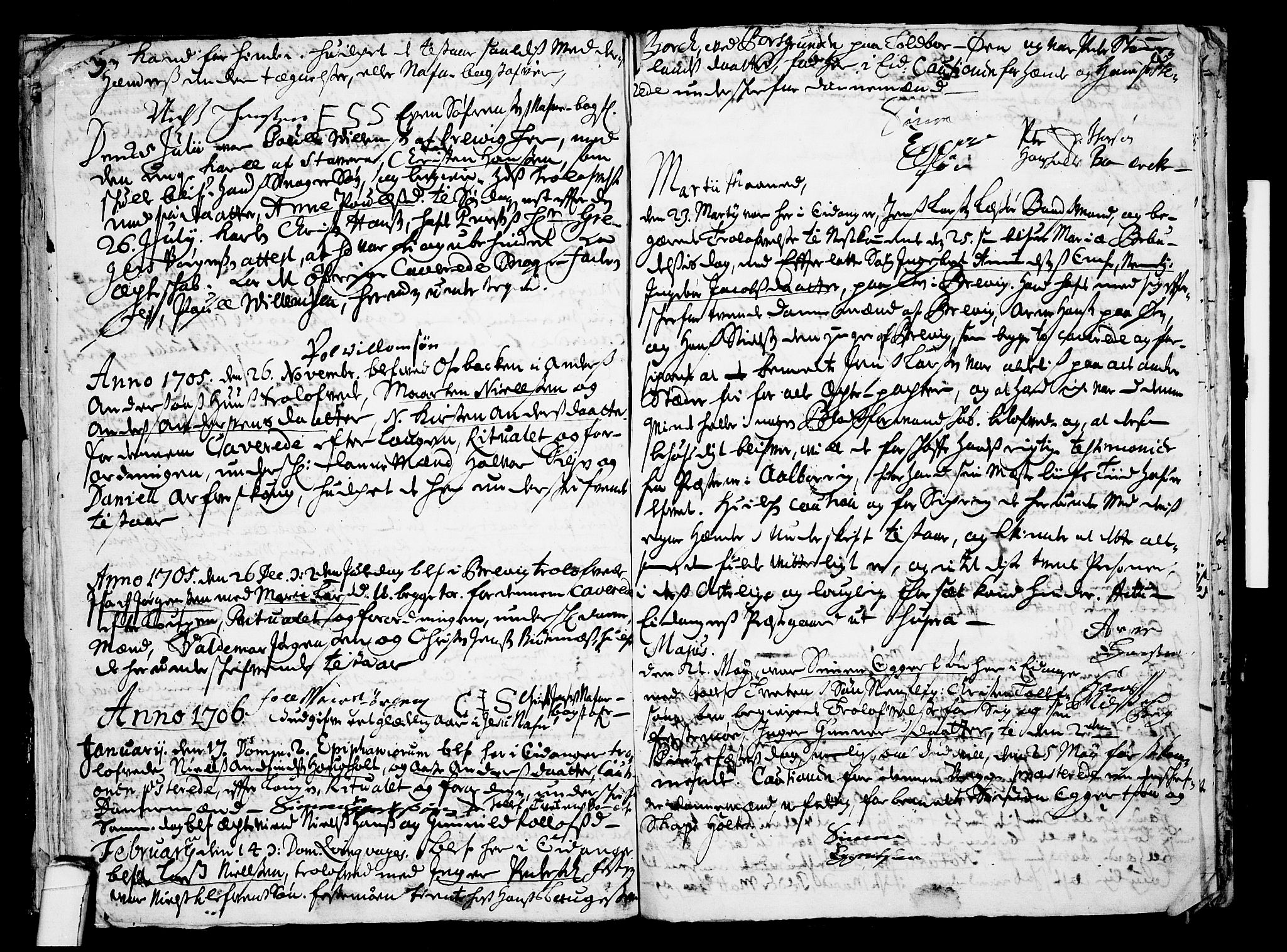 Eidanger kirkebøker, SAKO/A-261/F/Fa/L0001: Parish register (official) no. 1, 1695-1717, p. 24