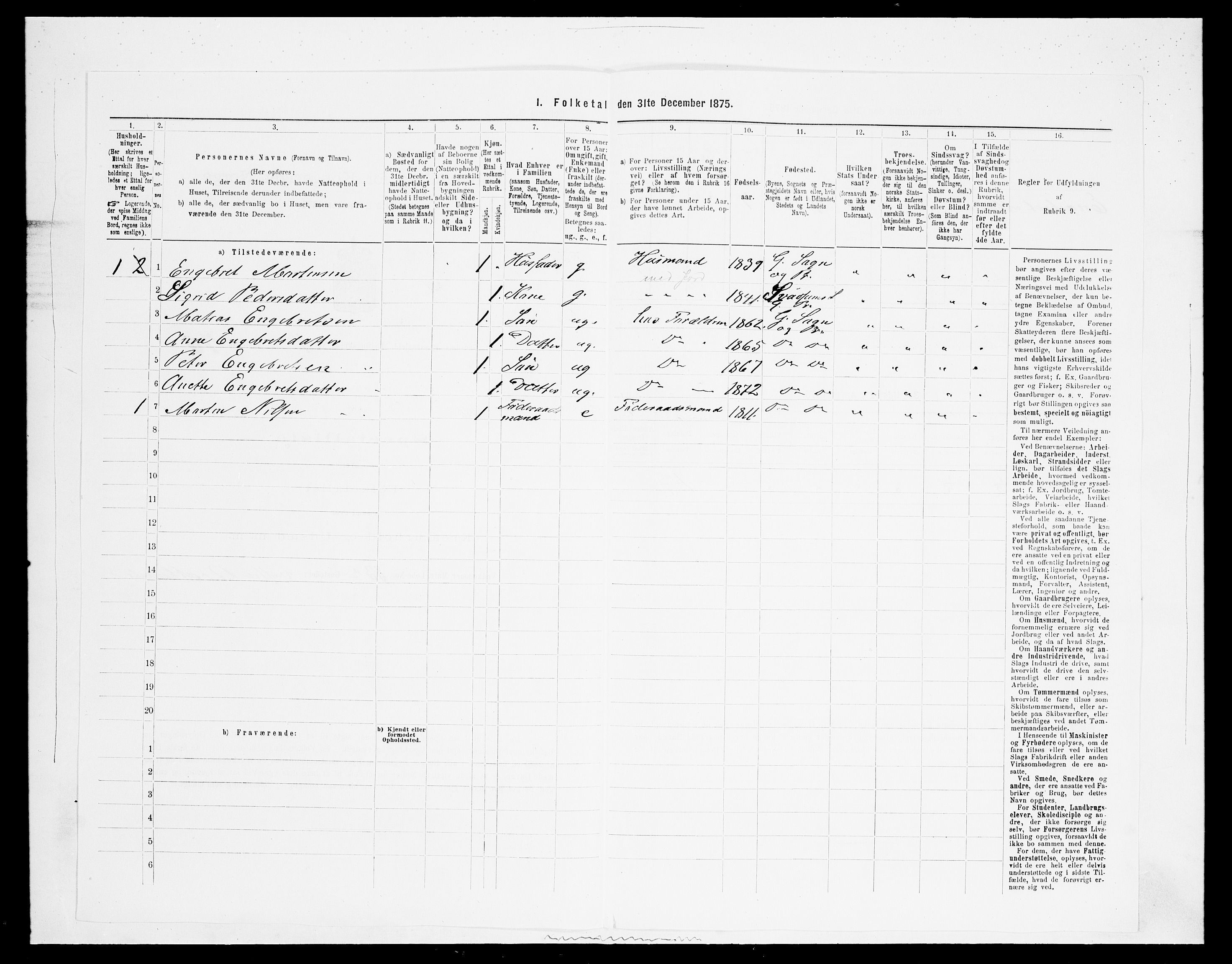 SAH, 1875 census for 0522P Gausdal, 1875, p. 800