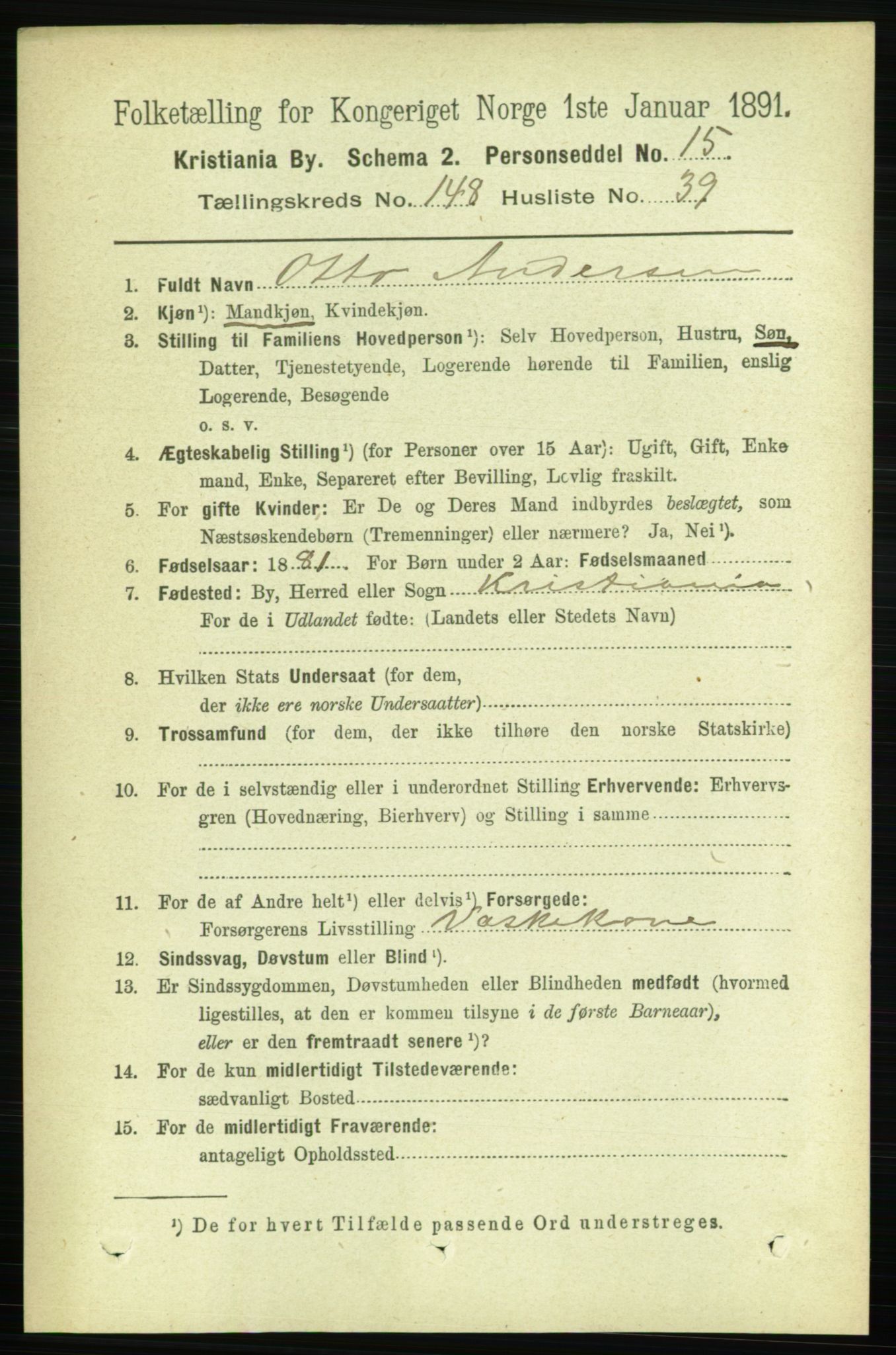 RA, 1891 census for 0301 Kristiania, 1891, p. 82951