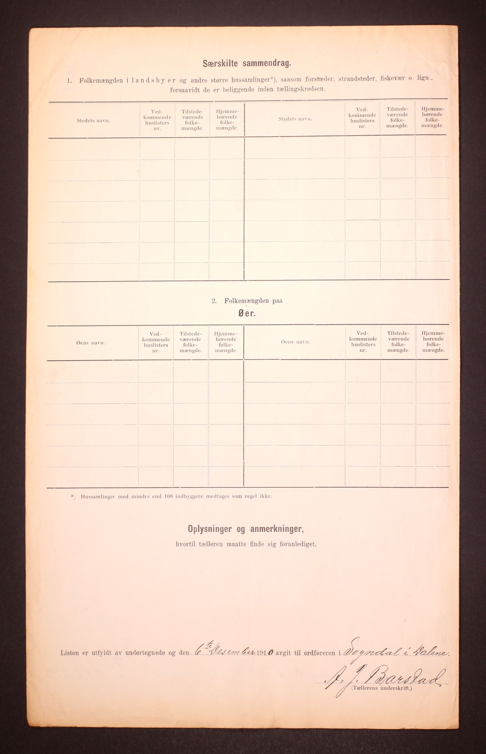 RA, 1910 census for Sokndal, 1910, p. 33