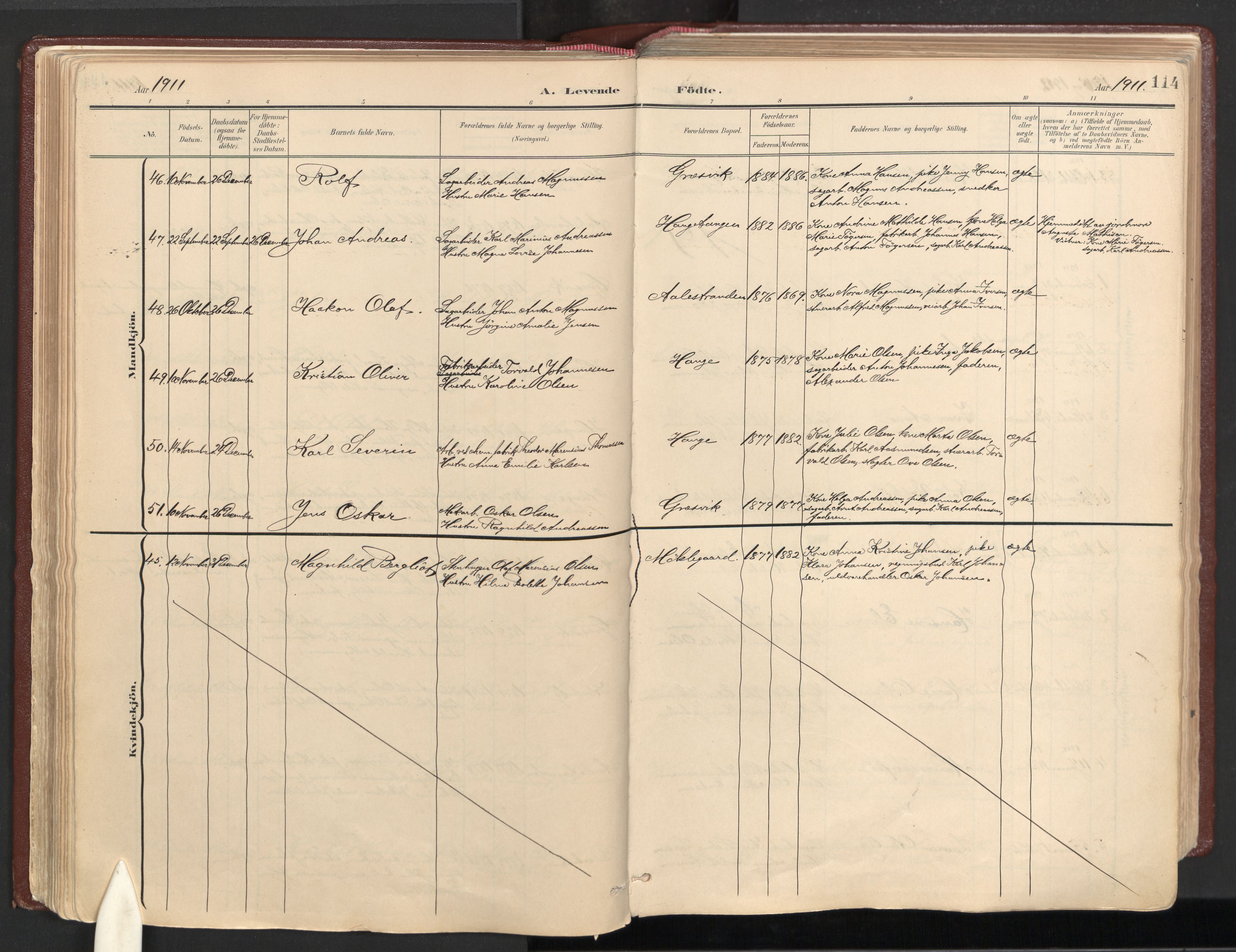 Onsøy prestekontor Kirkebøker, AV/SAO-A-10914/F/Fb/L0001: Parish register (official) no. II 1, 1901-1937, p. 114