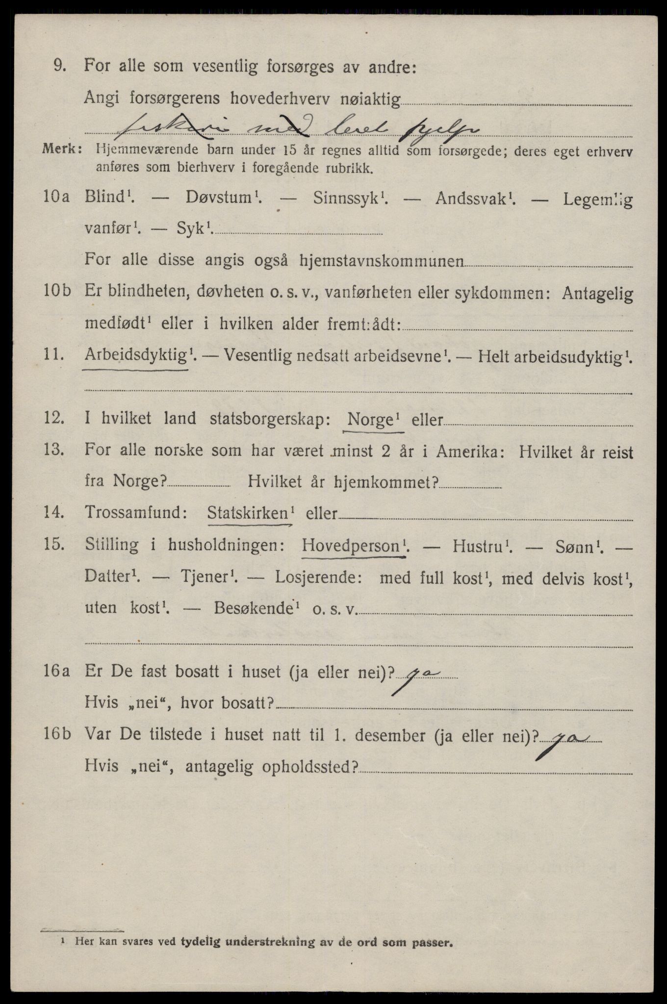 SAST, 1920 census for Torvastad, 1920, p. 5621