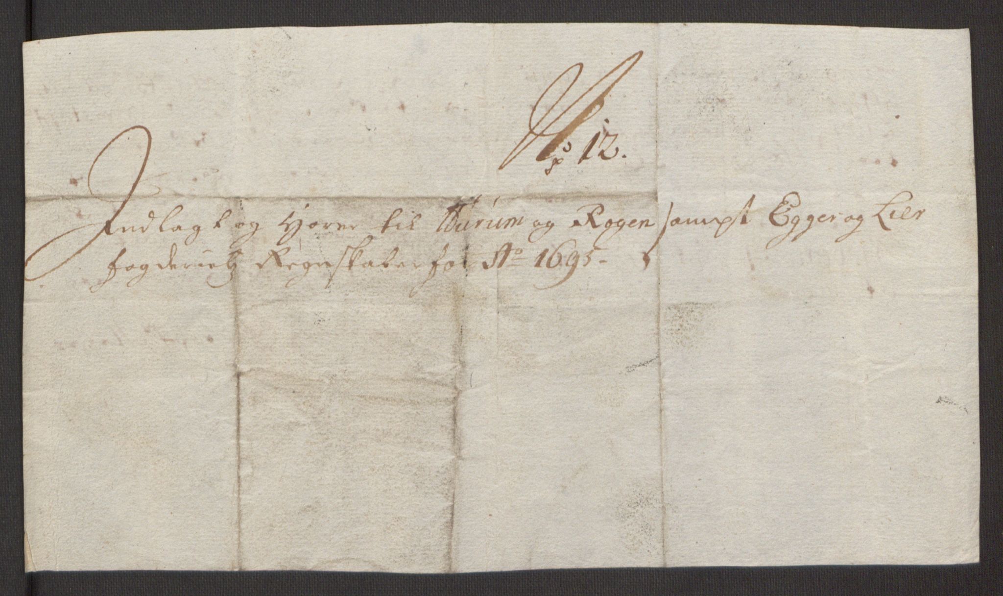 Rentekammeret inntil 1814, Reviderte regnskaper, Fogderegnskap, AV/RA-EA-4092/R30/L1694: Fogderegnskap Hurum, Røyken, Eiker og Lier, 1694-1696, p. 300