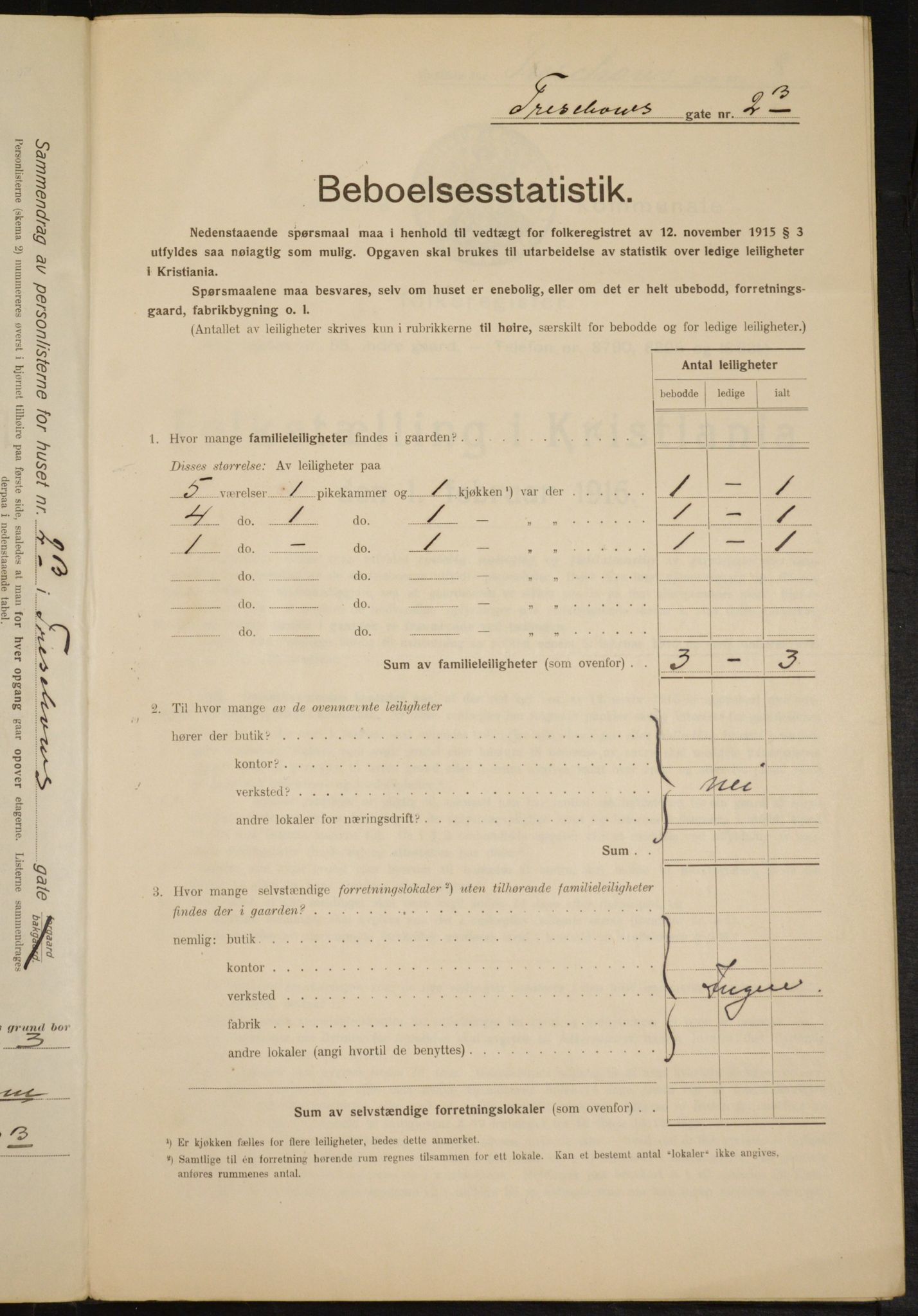 OBA, Municipal Census 1916 for Kristiania, 1916, p. 118758