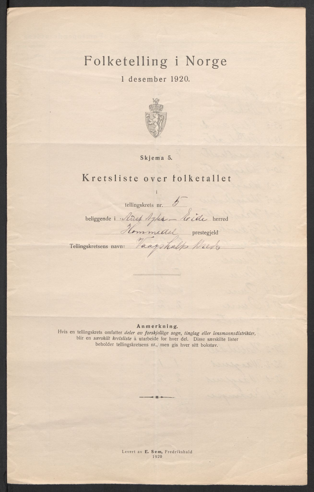 SAK, 1920 census for Eide, 1920, p. 21