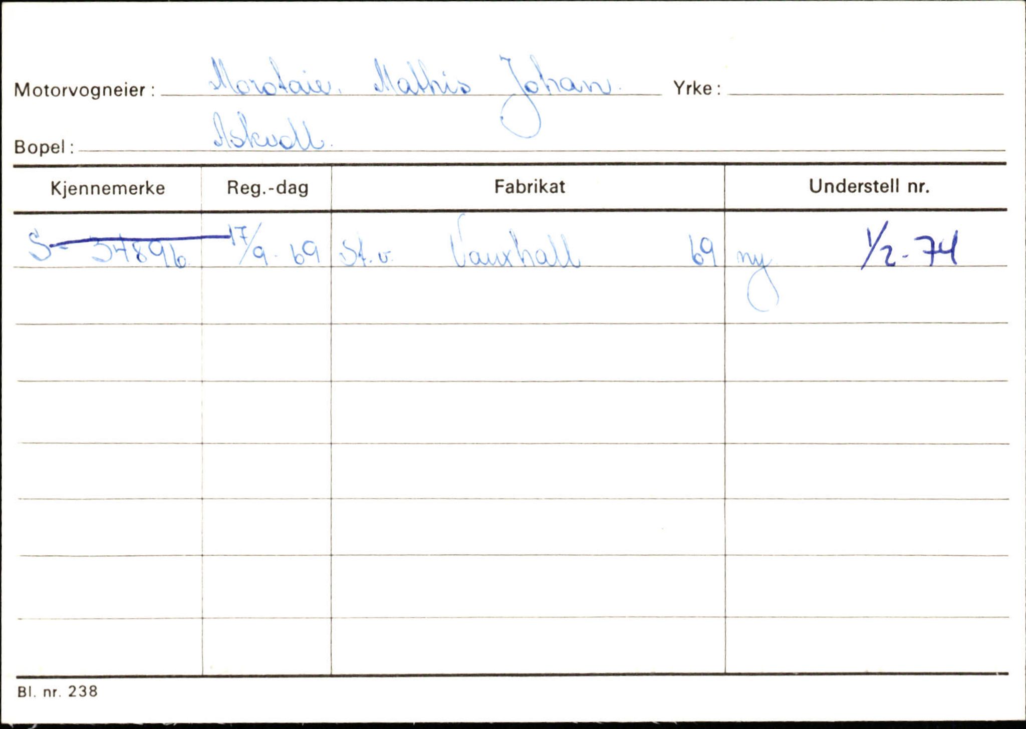 Statens vegvesen, Sogn og Fjordane vegkontor, AV/SAB-A-5301/4/F/L0132: Eigarregister Askvoll A-Å. Balestrand A-Å, 1945-1975, p. 872