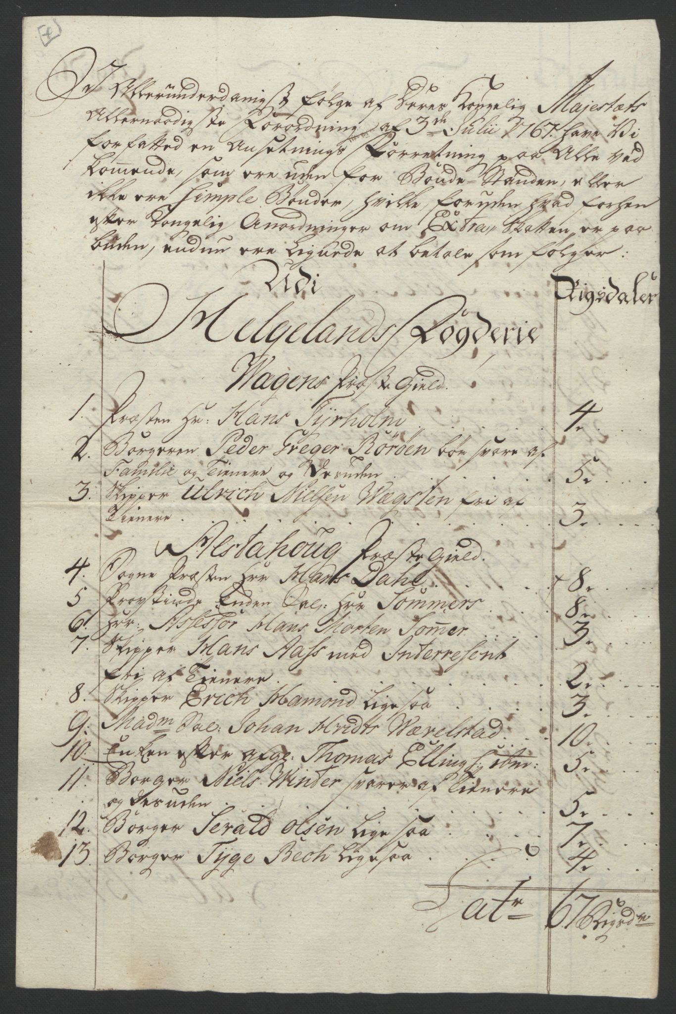Rentekammeret inntil 1814, Reviderte regnskaper, Fogderegnskap, RA/EA-4092/R65/L4573: Ekstraskatten Helgeland, 1762-1772, p. 351