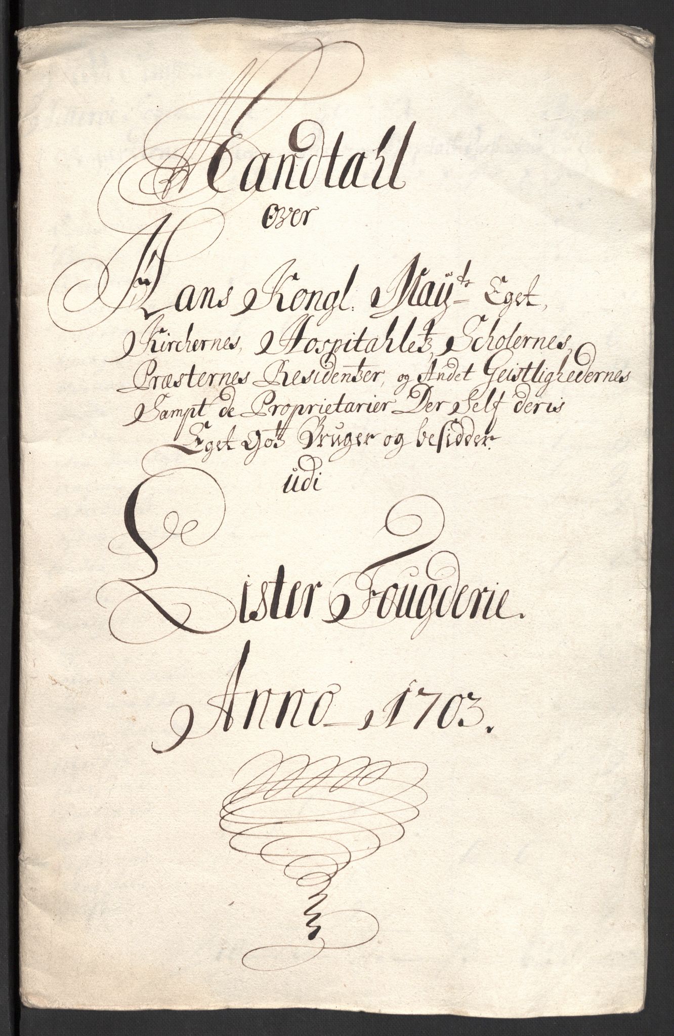 Rentekammeret inntil 1814, Reviderte regnskaper, Fogderegnskap, AV/RA-EA-4092/R43/L2550: Fogderegnskap Lista og Mandal, 1703-1704, p. 105