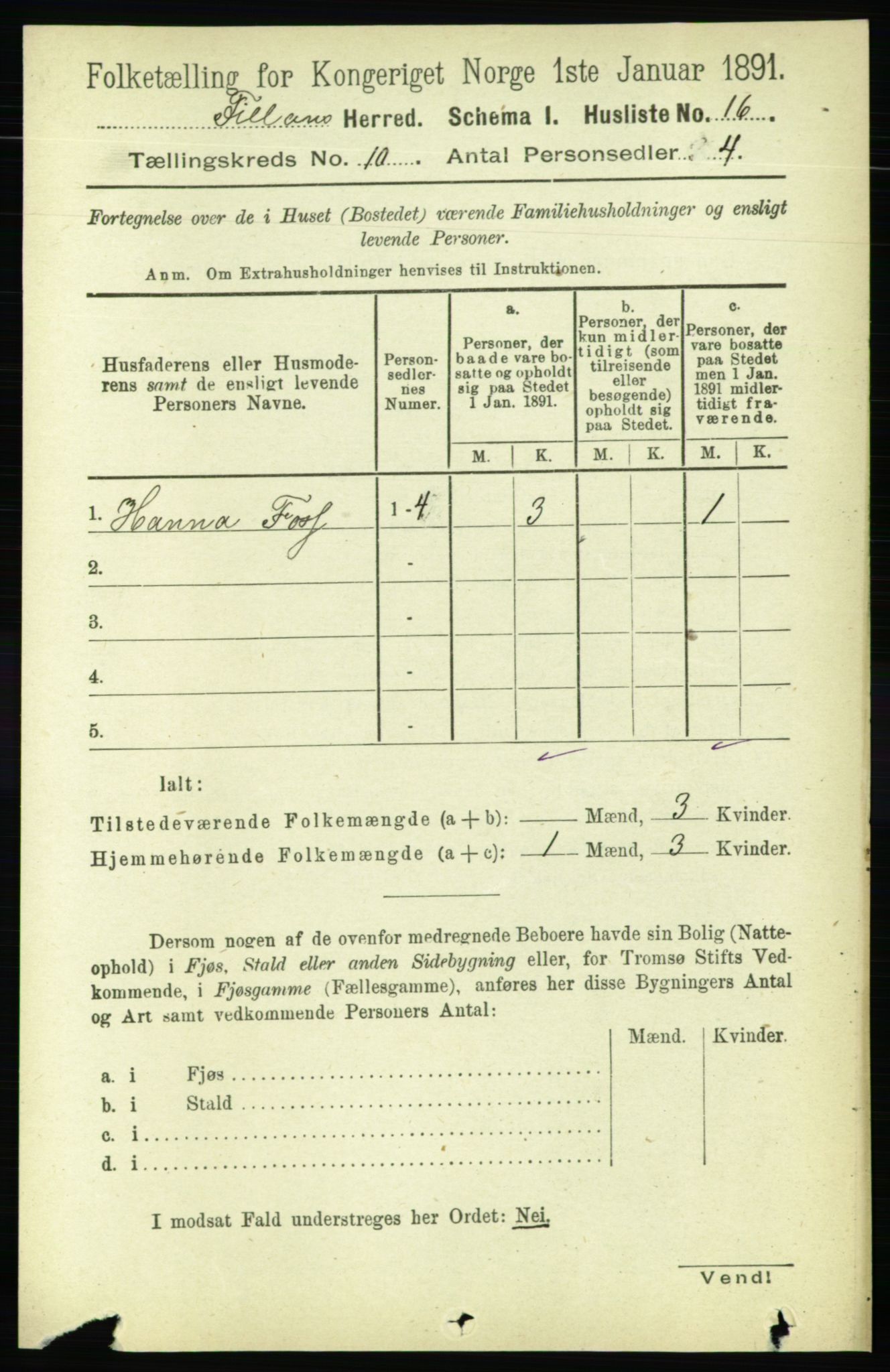 RA, 1891 census for 1616 Fillan, 1891, p. 2774