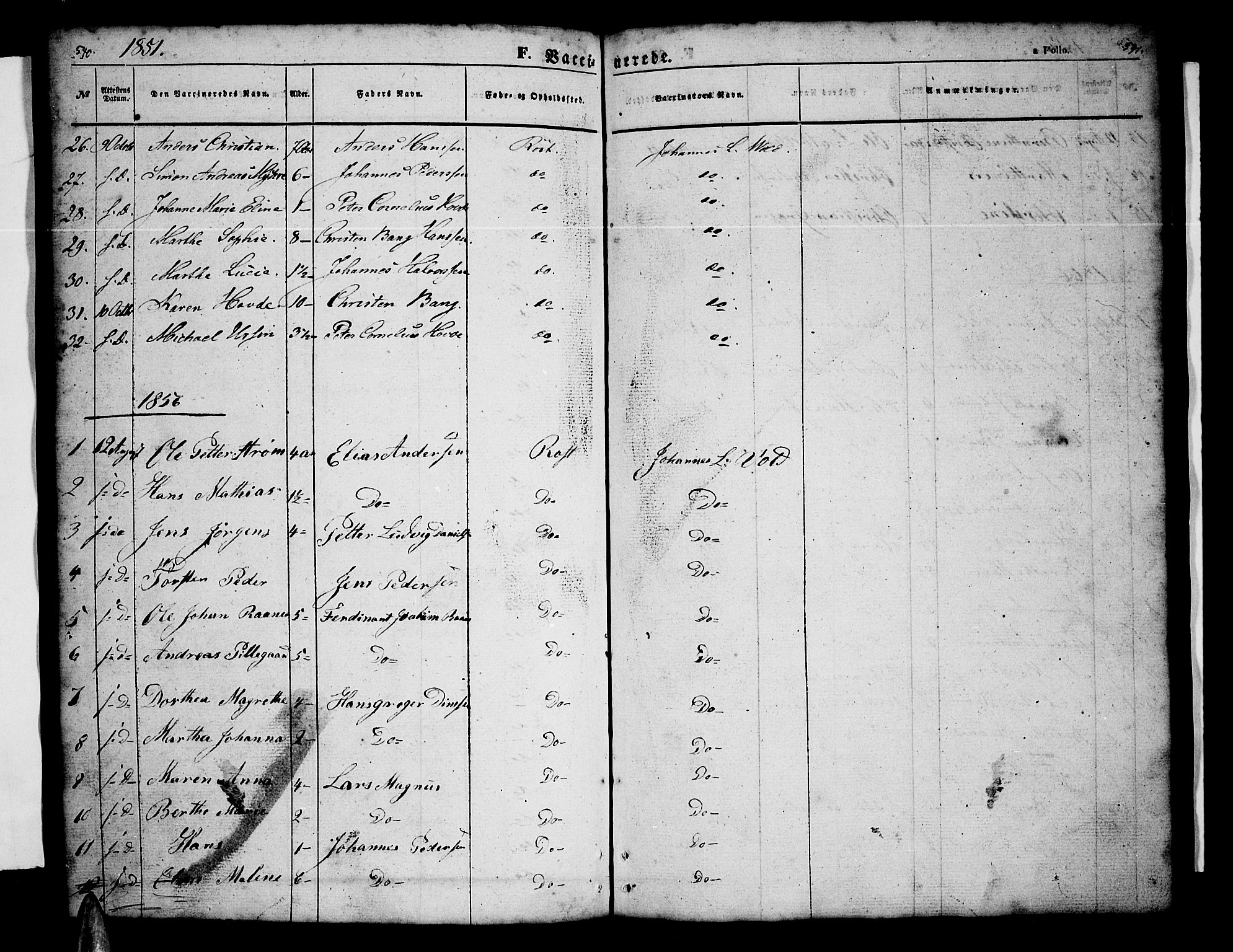 Ministerialprotokoller, klokkerbøker og fødselsregistre - Nordland, AV/SAT-A-1459/808/L0130: Parish register (copy) no. 808C01, 1851-1878, p. 540-541