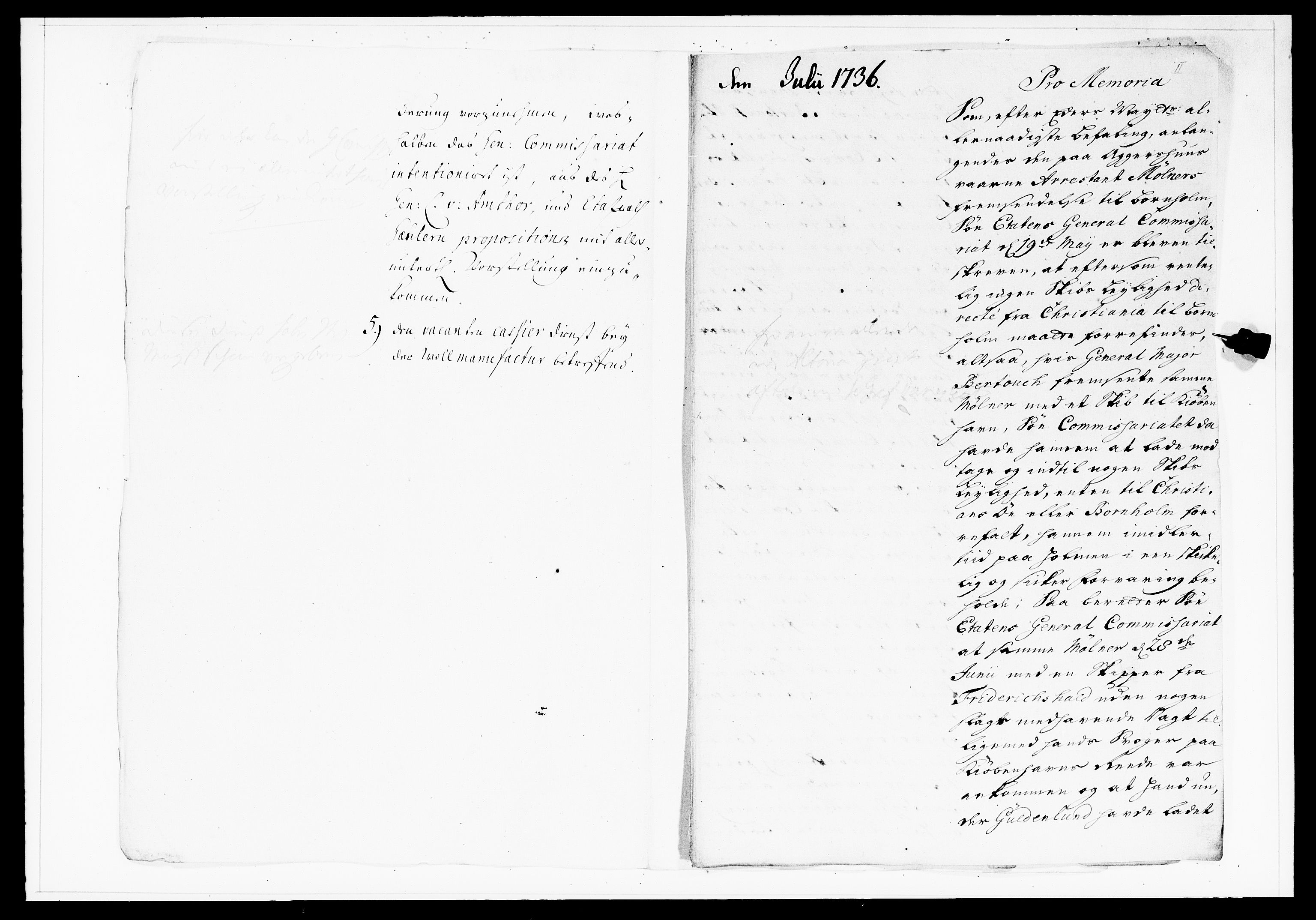 Krigskollegiet, Krigskancelliet, DRA/A-0006/-/1130-1137: Refererede sager, 1736, p. 226