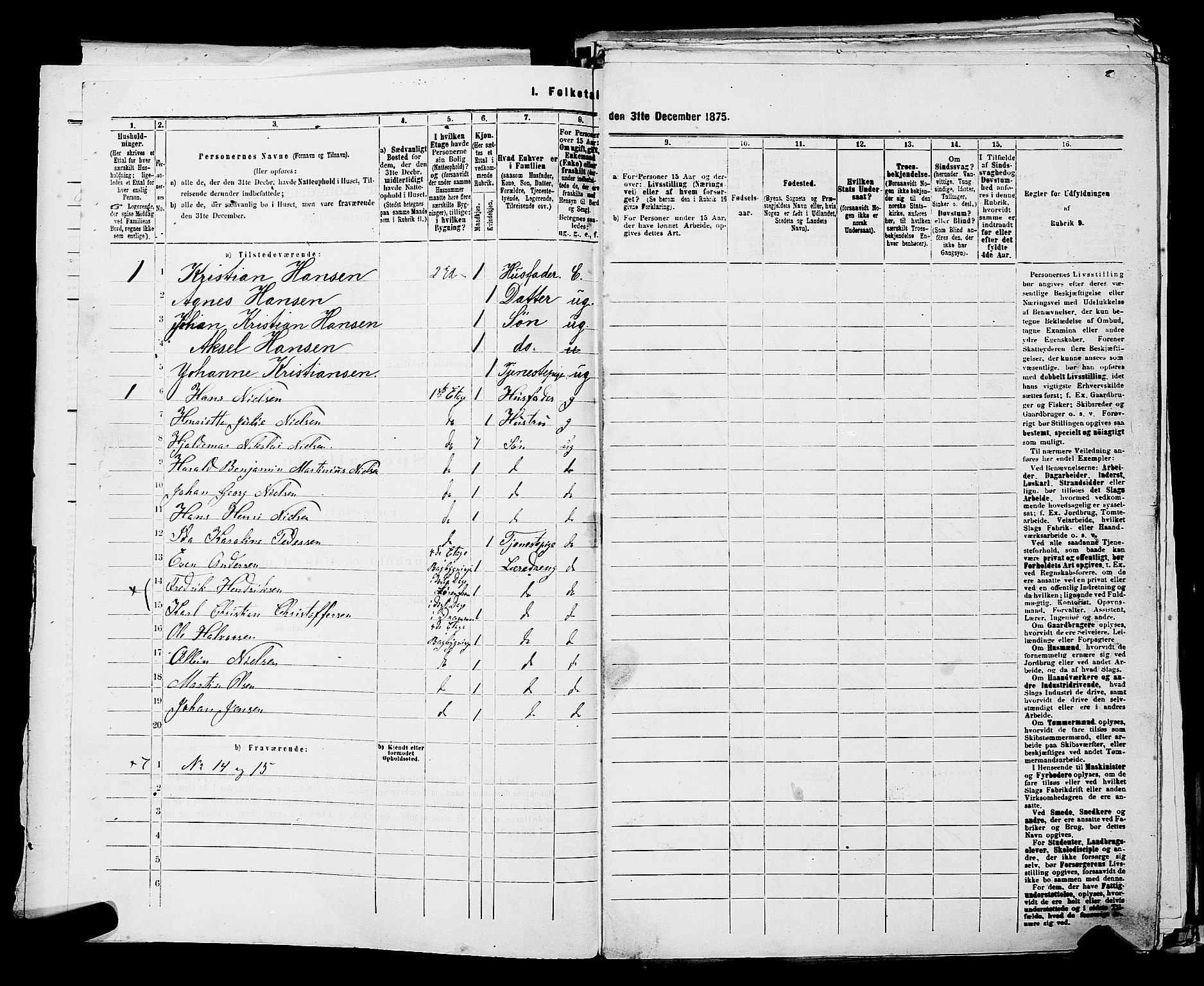 RA, 1875 census for 0301 Kristiania, 1875, p. 1790