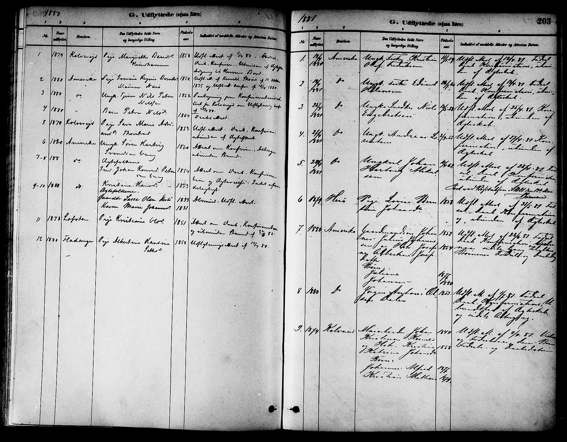 Ministerialprotokoller, klokkerbøker og fødselsregistre - Nord-Trøndelag, SAT/A-1458/784/L0672: Parish register (official) no. 784A07, 1880-1887, p. 203